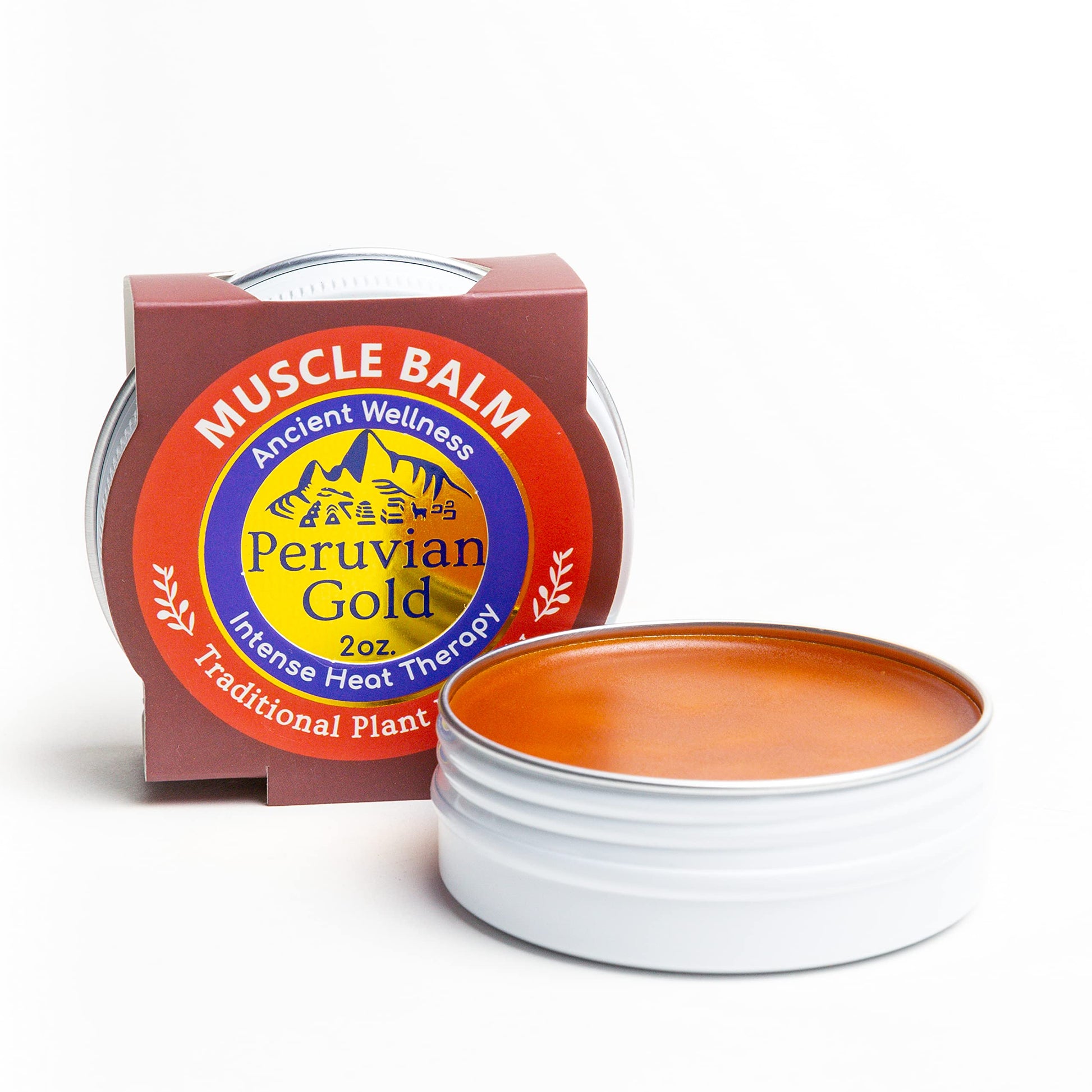 Sore Muscle Balm - Peruvian Gold Intense Heat Therapy Muscle Rub. 500K Scoville Heat Units Melts Away Sore, Painful Muscles. 2oz Peruvian GoldAu supplements
