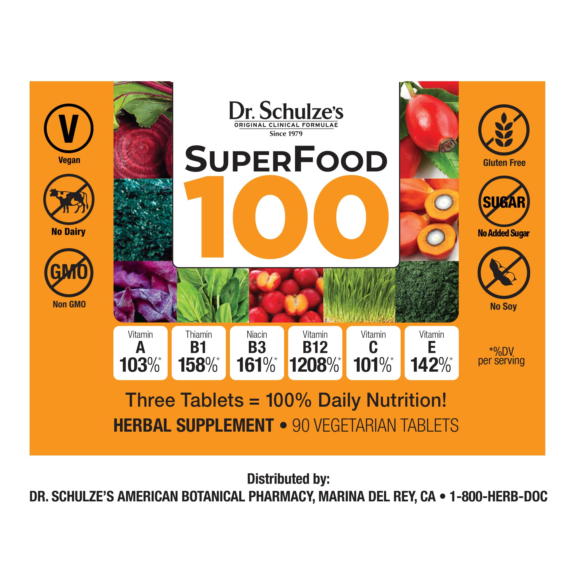 Dr. Schulze's Superfood 100 | Vitamin & Mineral Herbal Concentrate | Dietary Supplement Dr. Schulze'sUS supplements