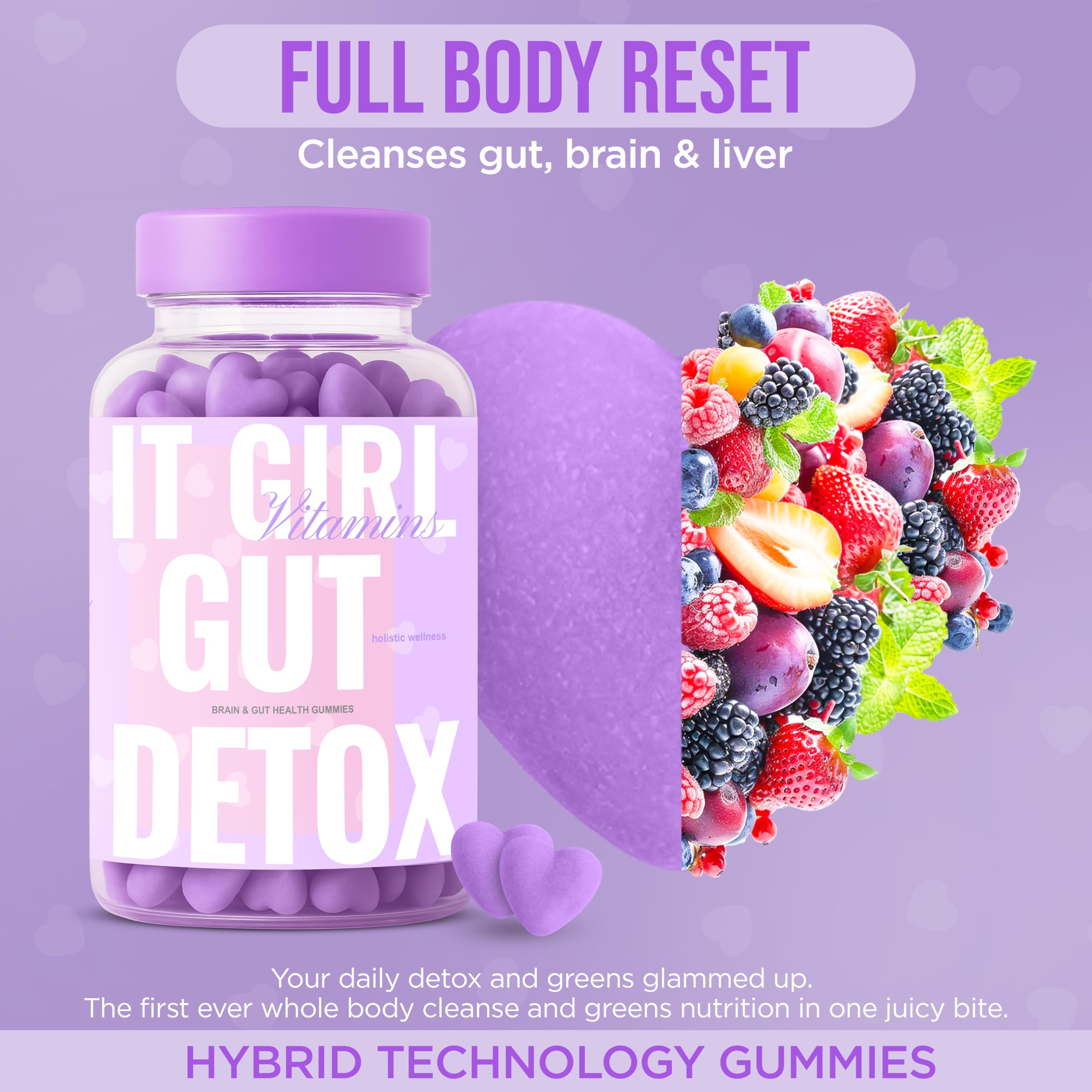 Gut Health Cleanse Detox Gummies for Women & Teens – Probiotics, Prebiotics, Digestive Enzymes & Superfoods Greens Blend – Vegan Daily Digestive Supplement for Bloating Relief, Debloat & Gut Wellness It Girl VitaminsAu supplements