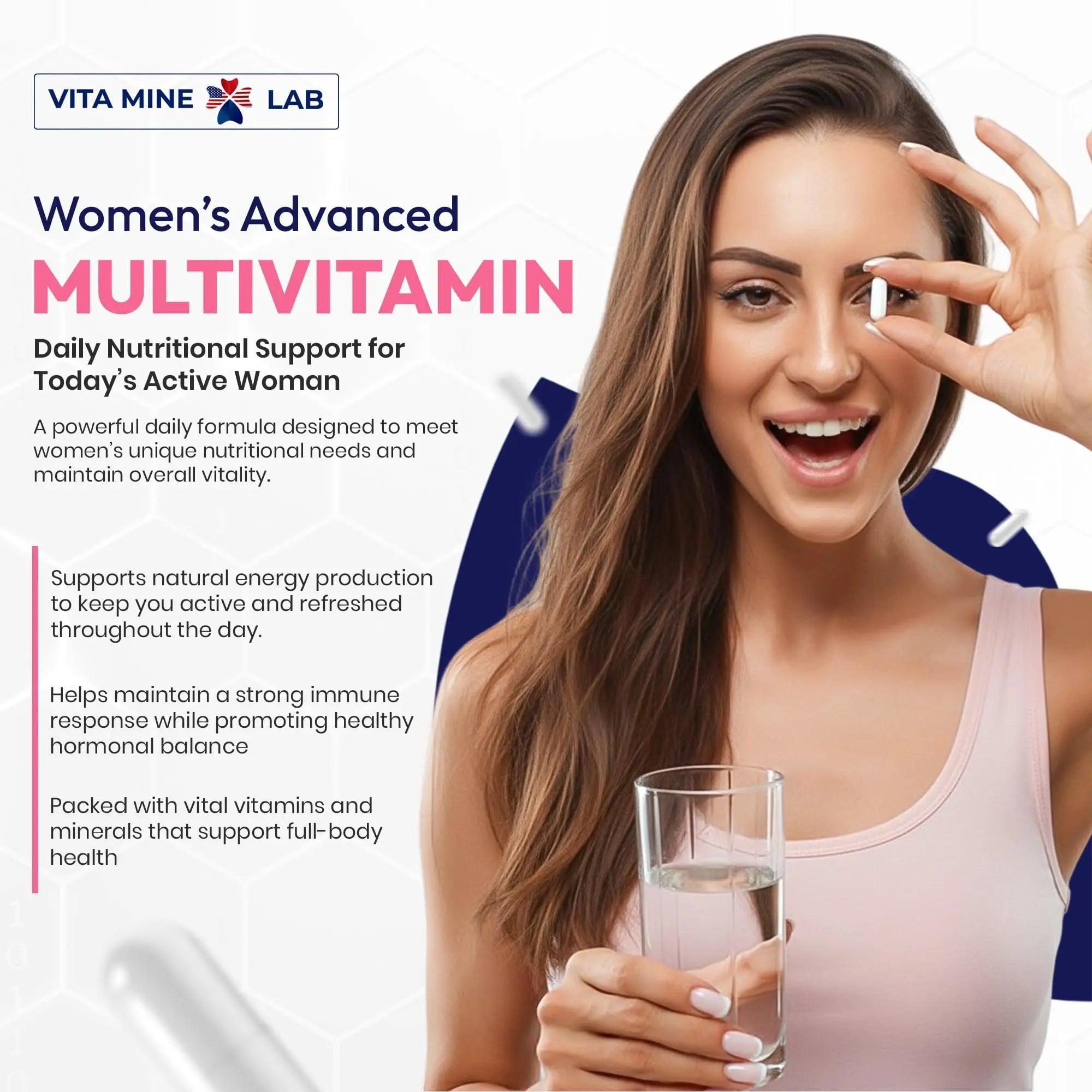 VITA MINE LAB Women's Advanced Multivitamin, Supports Energy, Immune Health & Overall Well-Being, Gluten-Free, Halal VITA MINE LABAu supplements