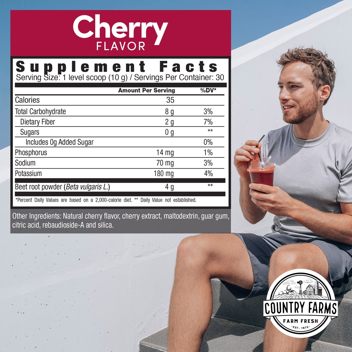 Country Farms Bountiful Beets, Wholefood Beet Extract Superfood, Helps Support Healthy Circulation and Promote Energy Country FarmsUS supplements
