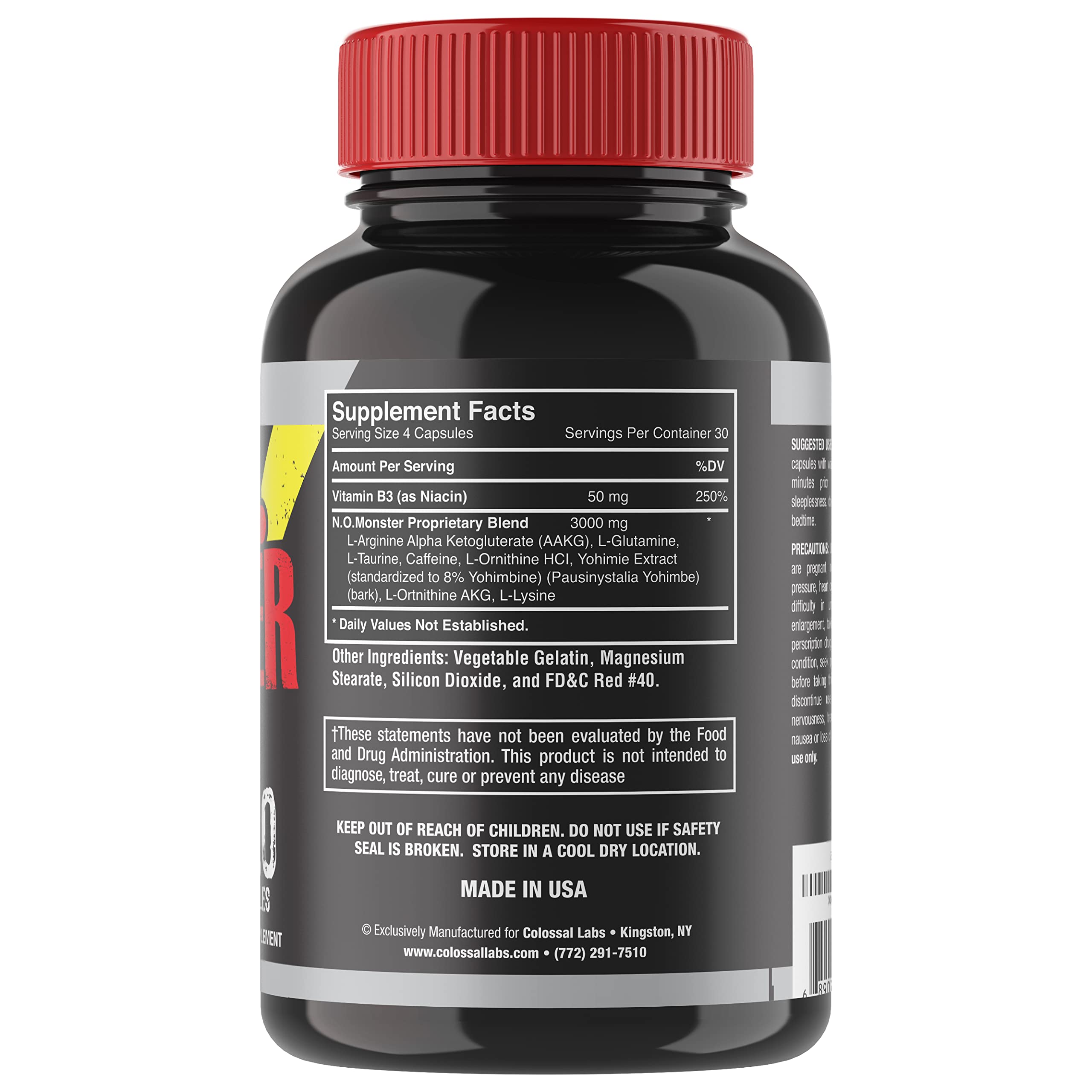 Colossal Labs Nitric Oxide Booster with L-Arginine, Extreme Pumps to Build Strength Goliath LabsAu supplements