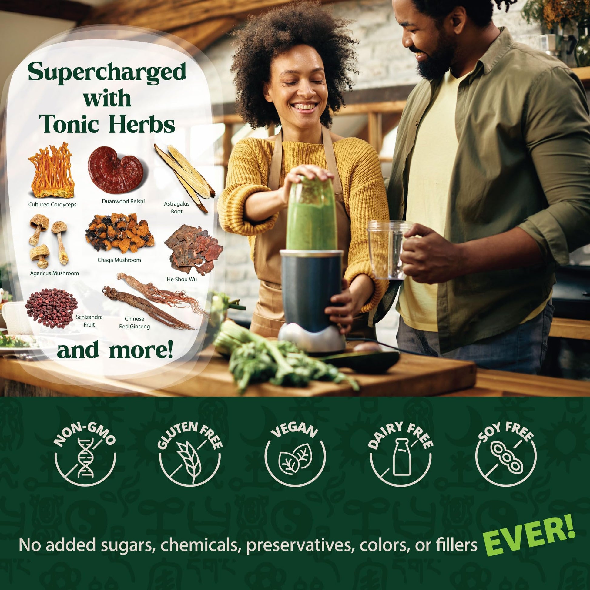 Dragon Herbs Tonic Alchemy Superfood Greens Powder with 91 Ingredients: Tonic Herbs, Ashwagandha, Mushrooms, Probiotics, Super Greens, Seaweeds, Fruits, Vegetables, Spirulina - 30 Servings Dragon HerbsAu supplements