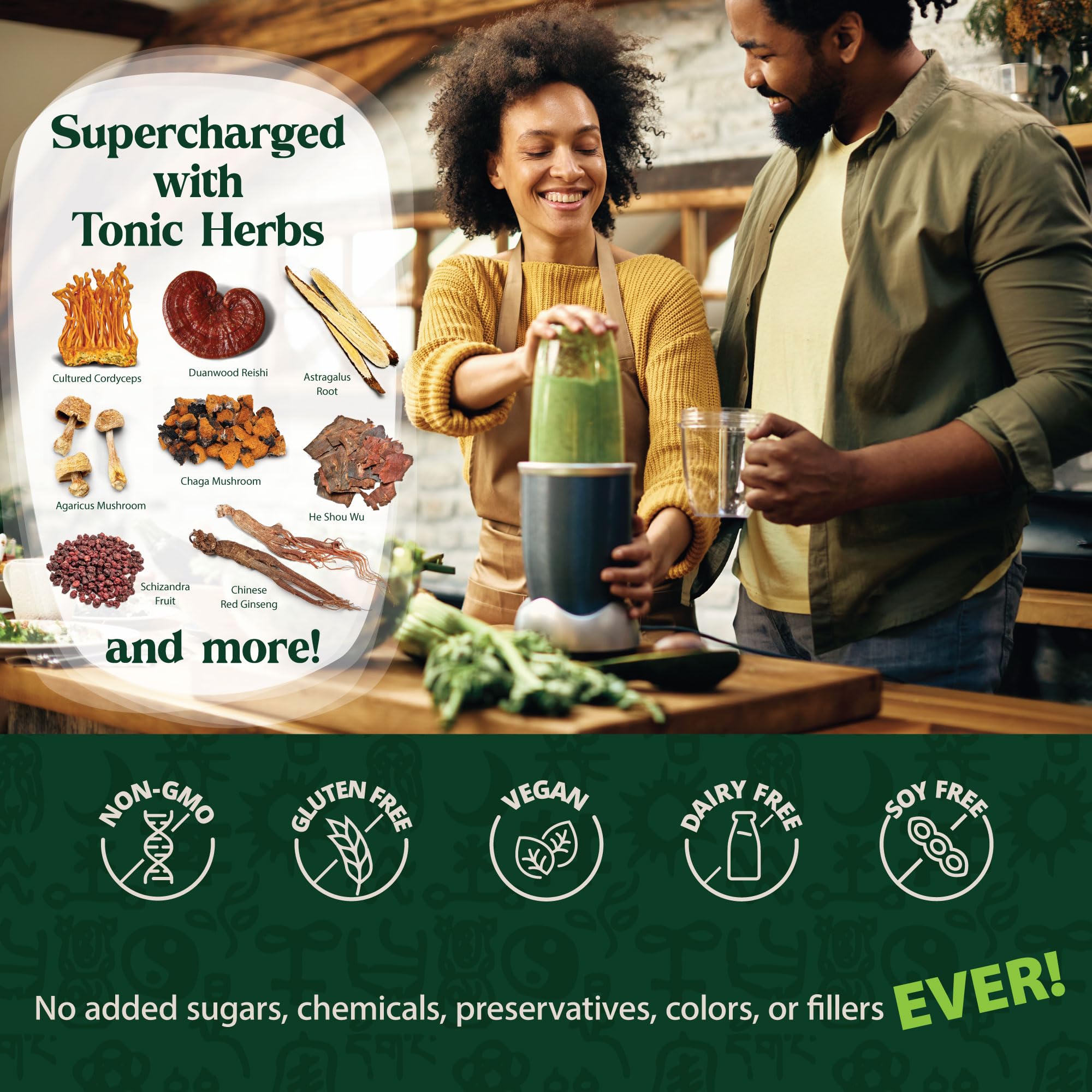 Dragon Herbs Tonic Alchemy Superfood Greens Powder with 91 Ingredients: Tonic Herbs, Ashwagandha, Mushrooms, Probiotics, Super Greens, Seaweeds, Fruits, Vegetables, Spirulina - 30 Servings Dragon HerbsAu supplements