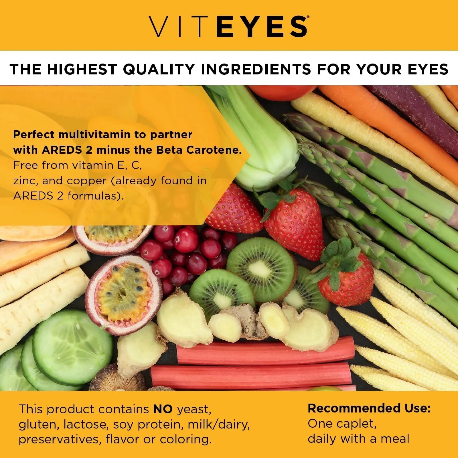 Viteyes Classic AREDS 2 Companion Beta-Carotene Free Multivitamin Supplement, Comprehensive Multivitamin Formula ViteyesAu supplements