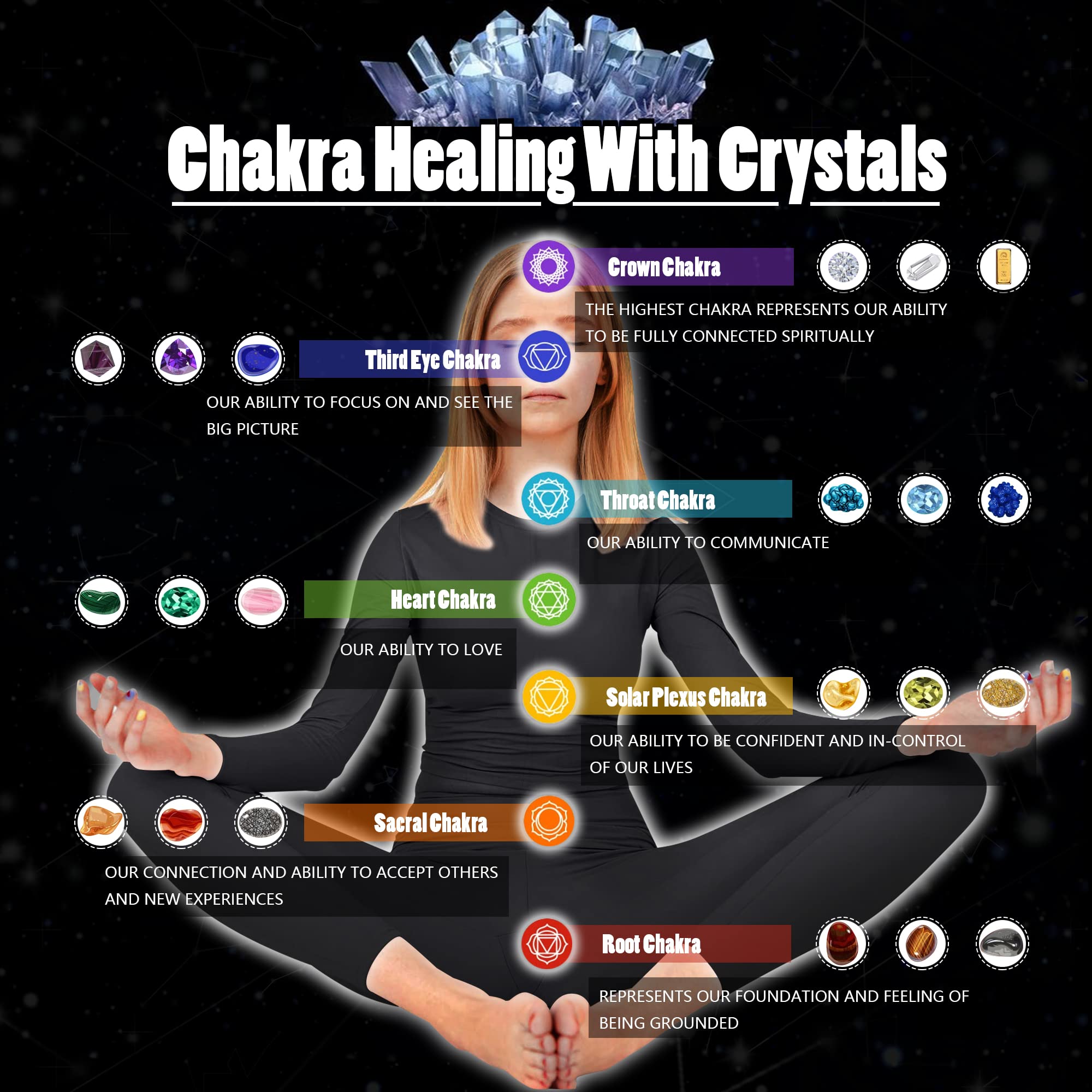 VIBILIA Healing Crystal Necklace Wire Wrapped Natural Tigerite Stone Point Pendant Necklace Hexagonal VIBILIAAu supplements