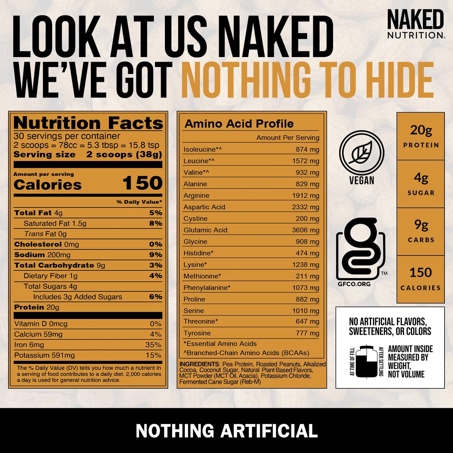 Naked Shake - Chocolate Peanut Butter Protein Powder - Vegan Protein Powder from US NAKEDUS supplements