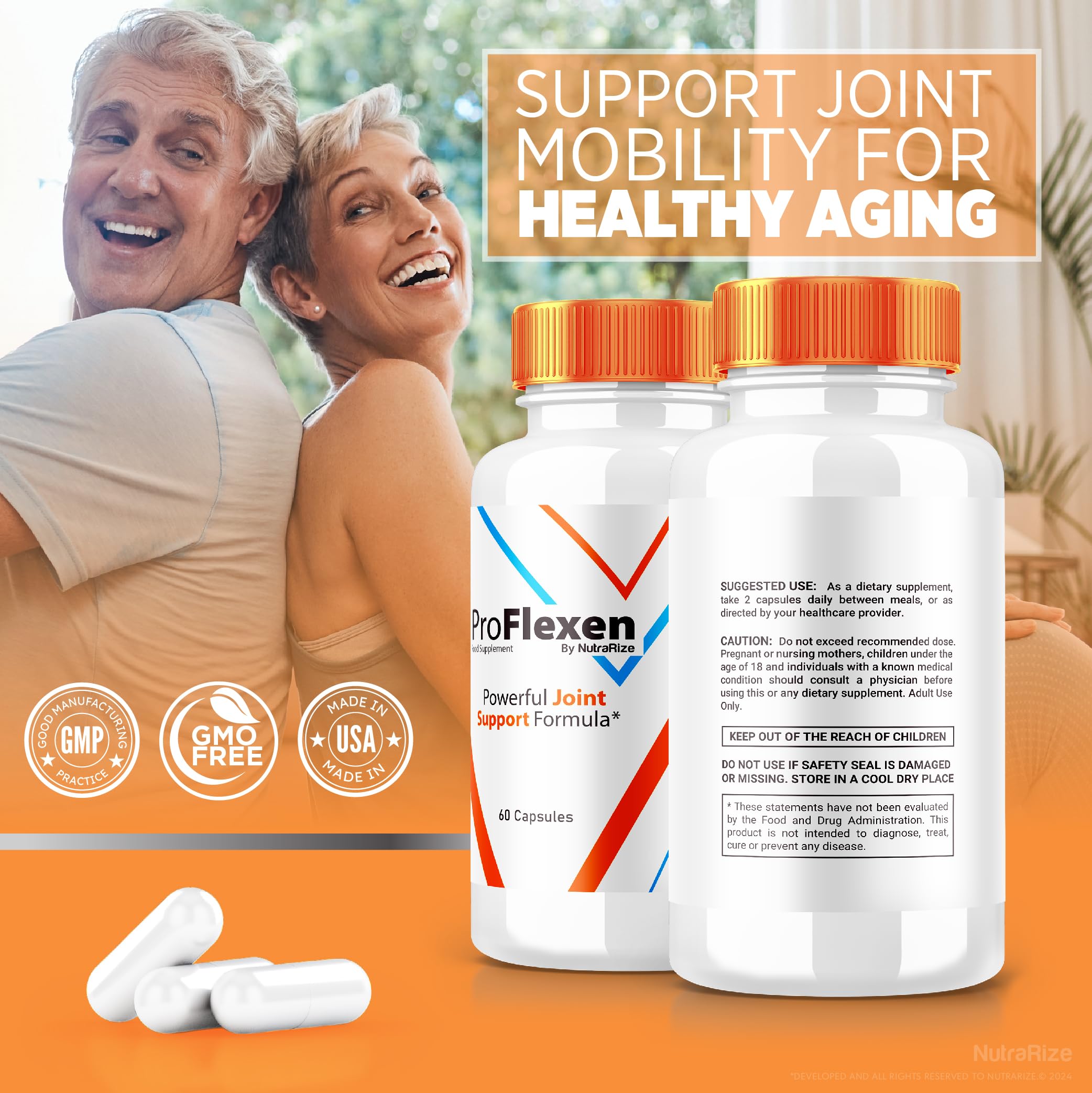 ProFlexen Capsules, ProFlexen Advanced Joint Support Formula, ProFlexen Collagen Support Pills, All Natural Supplement for Healthy and Flexible Joints, Official Pro Flexen Joint Reviews (60 Capsules) NutraRizeAu supplements