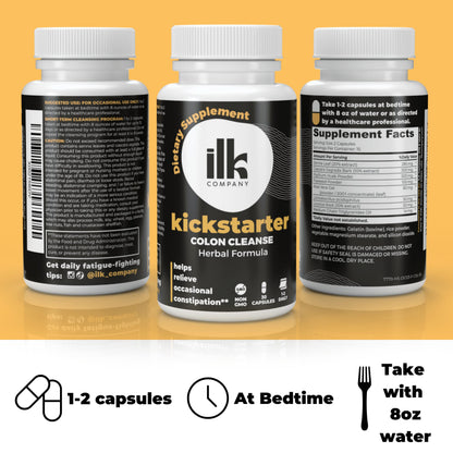 ILK COMPANY Made in USA Herbal Colon Cleanse Capsules - Non GMO - Gluten Free Capsules ILK COMPANYUS supplements