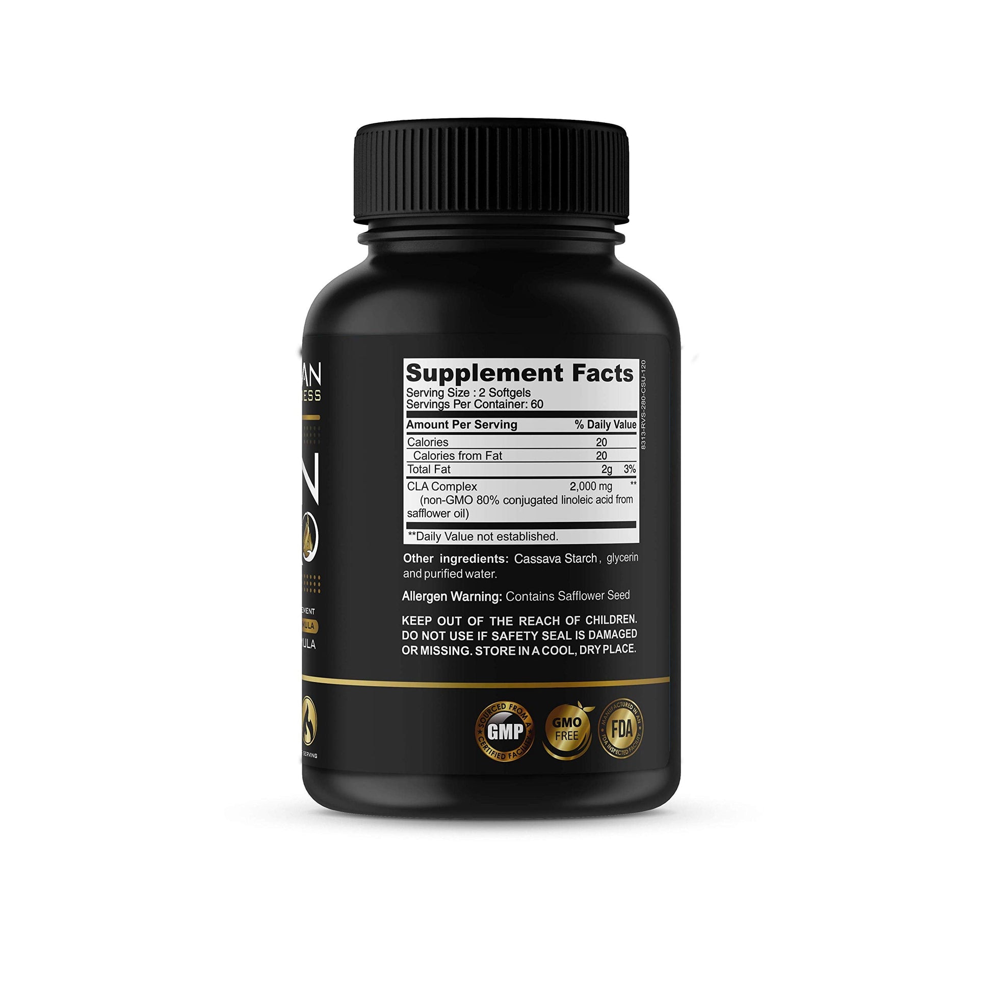 Vegan CLA Pro 2000 mg Pure Premium CLA Safflower Oil Conjugated Linoleic Acid Best Promethean WellnessAu supplements