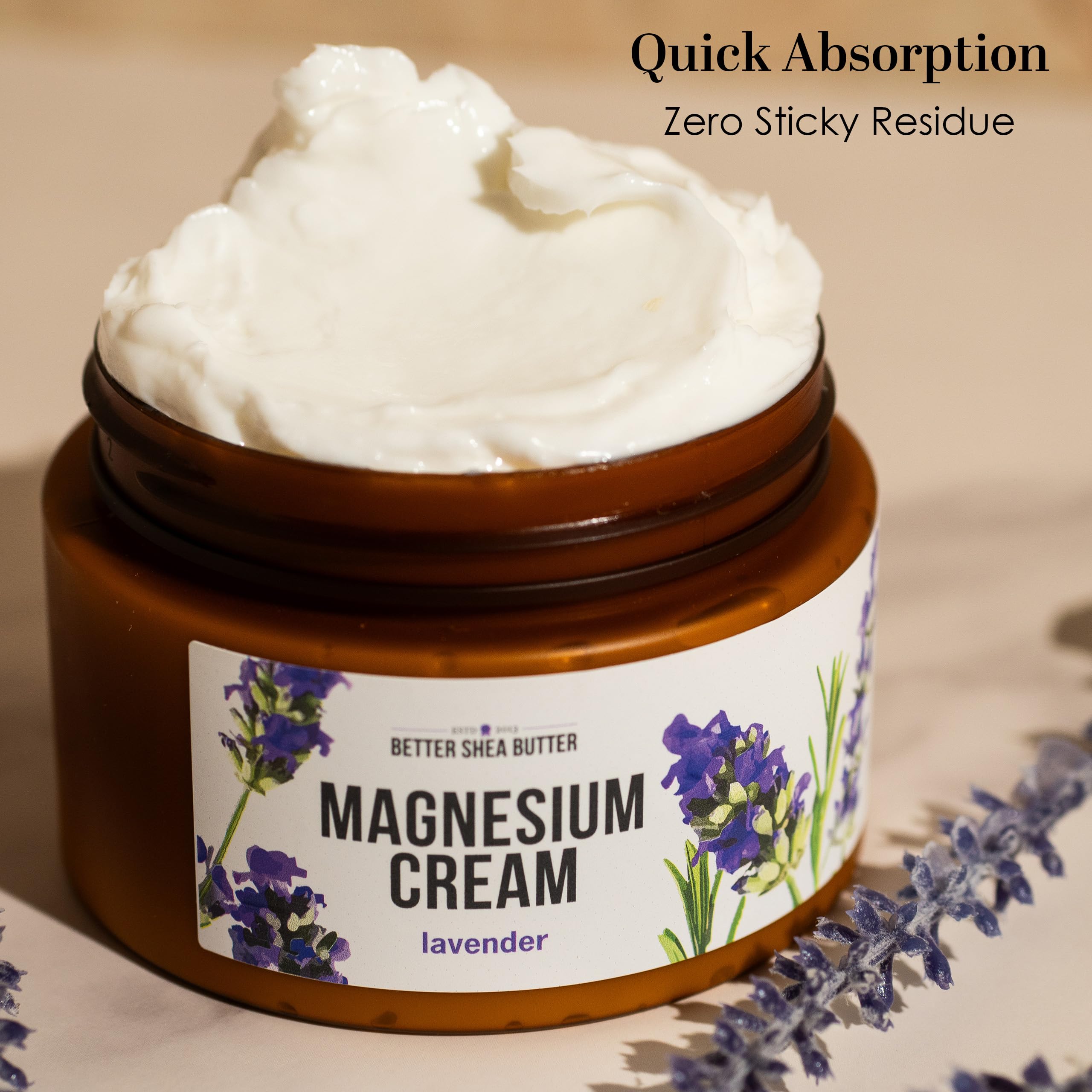 Better Shea Butter Magnesium Cream | Lavender | Relieves Leg Cramps and Muscle Tension | Night Lotion for Pregnancy, Kids and Baby | Handcrafted with Organic Ingredients Better Shea ButterAu supplements