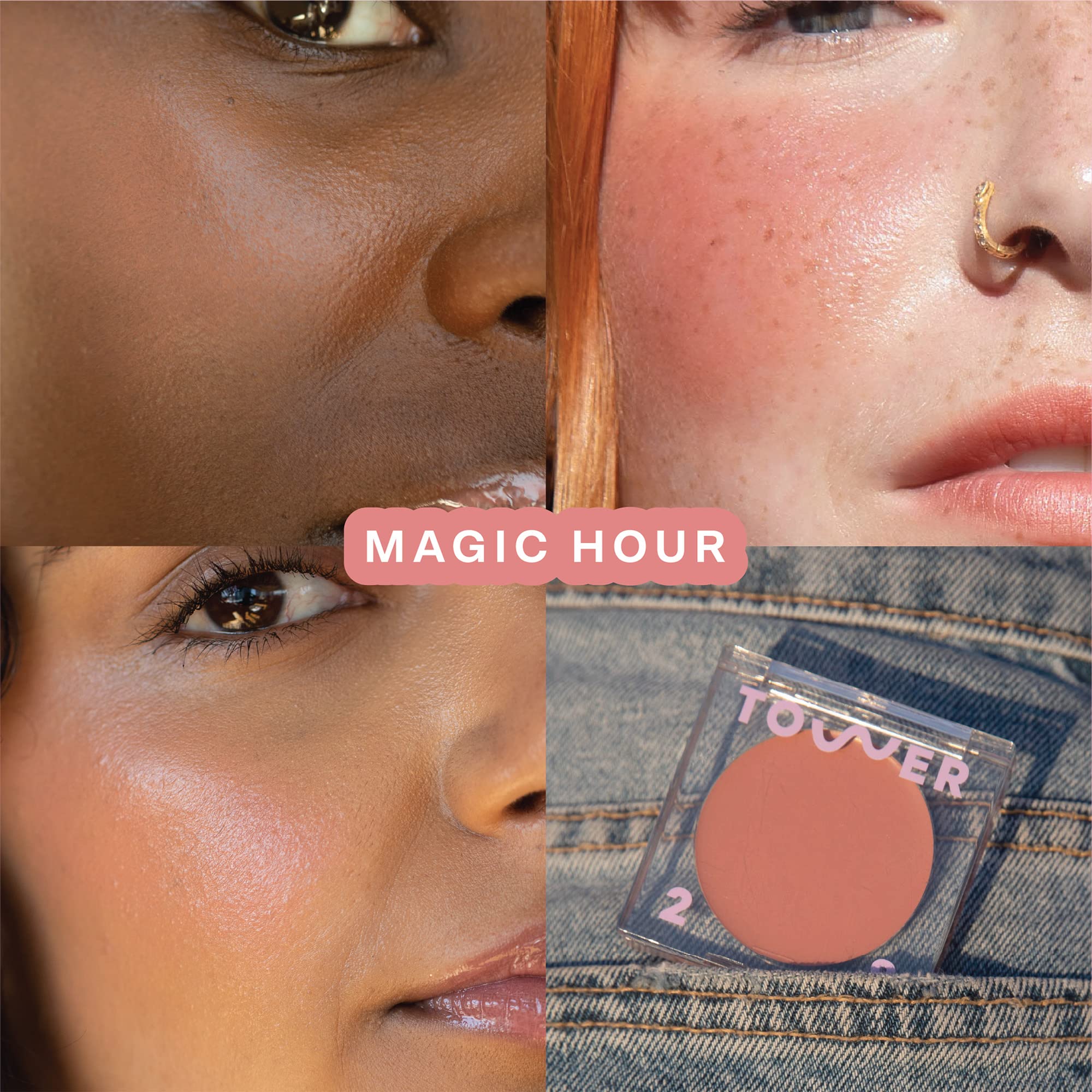 Tower 28 BeachPlease Cream Blush + Tinted Lip Balm - Multi-Use Lip Tint + Dewy Blush for Cheeks With Aloe Vera + Green Tea - Vegan, Non-Comedogenic Makeup for Sensitive Skin - Magic Hour (0.16 oz) Tower 28Au supplements