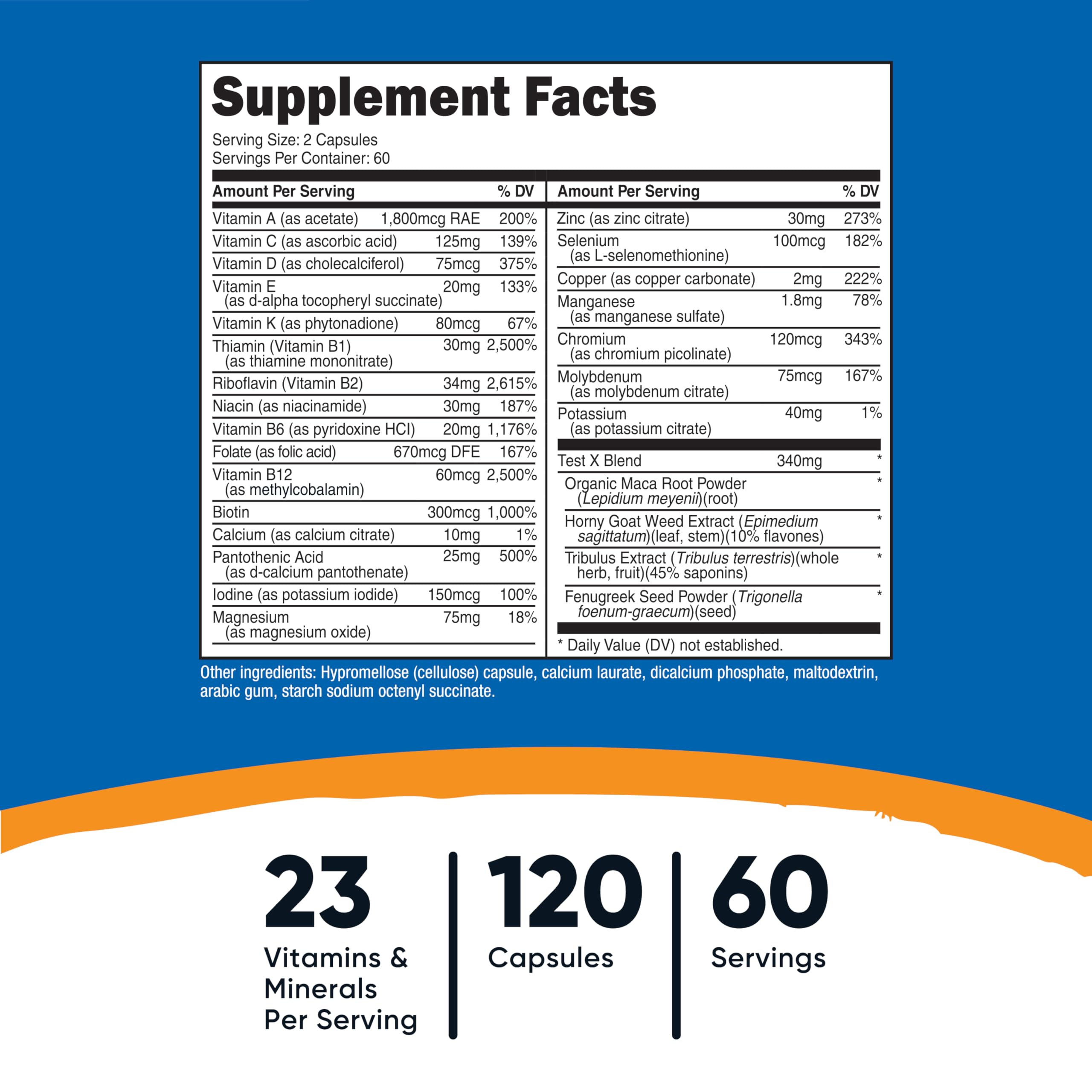 Nutricost Multivitamin for Men 120 Capsules - Vitamins and Minerals for The Healthy Man NutricostAu supplements