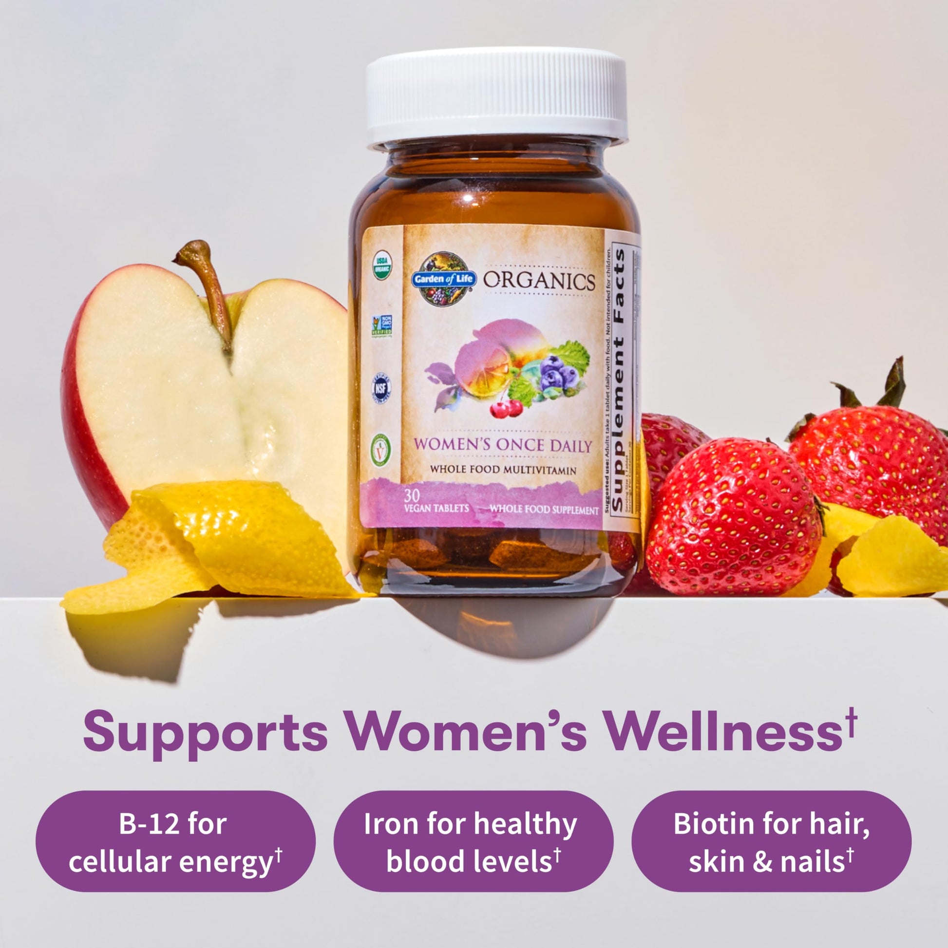 Garden of Life Organics Multivitamin for Women - Women's Once Daily Multi - Whole Food Multi with Iron, Biotin, Vegan Organic Womens Multivitamin Garden of LifeUS supplements