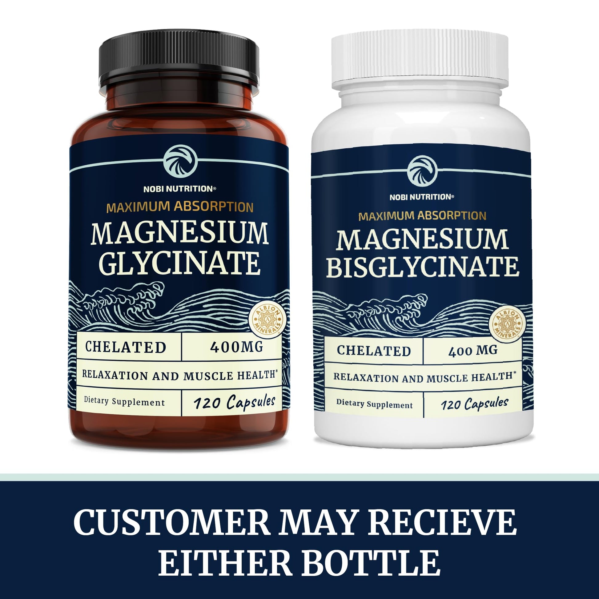 Magnesium Bisglycinate 400mg | Chelated Bisglycinate for Muscle Relaxation, Bones Nobi NutritionUS supplements