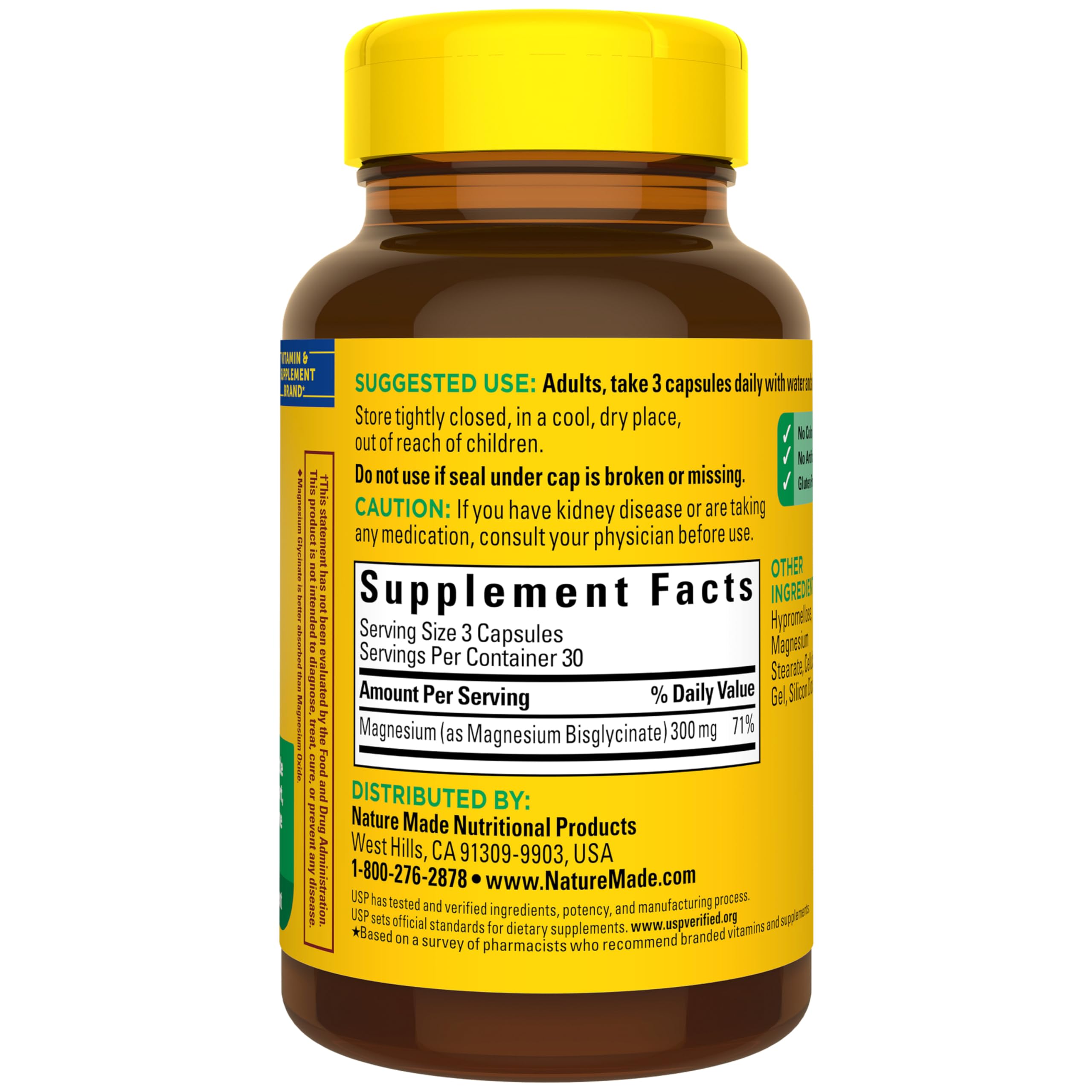 Nature Made High Absorption Magnesium Glycinate 300mg per 3 Capsules, Magnesium Supplement for Muscle, Heart, Nerve and Bone Support, 90 Magnesium Bisglycinate Capsules, 30 Day Supply Nature MadeAu supplements