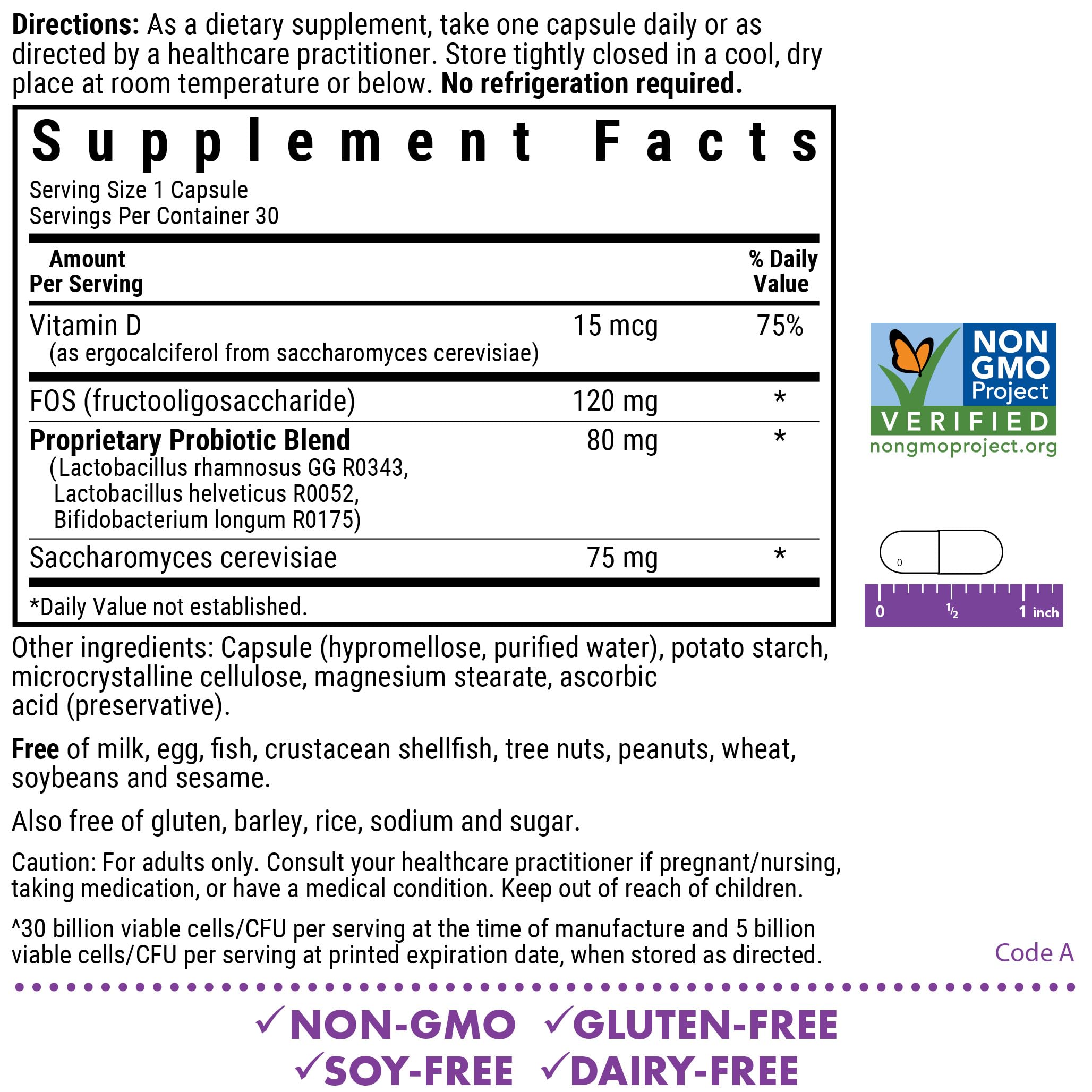 BlueBonnet Nutrition Pre Pro Post Probiotic 30 Billion CFU^ Shelf Stable – for Women & Men Digestion, Gut, Mood, Immune* - Free of Dairy, Gluten & Soy - Non-GMO - 30 Vegetable Capsules, 30 Servings BlueBonnetAu supplements