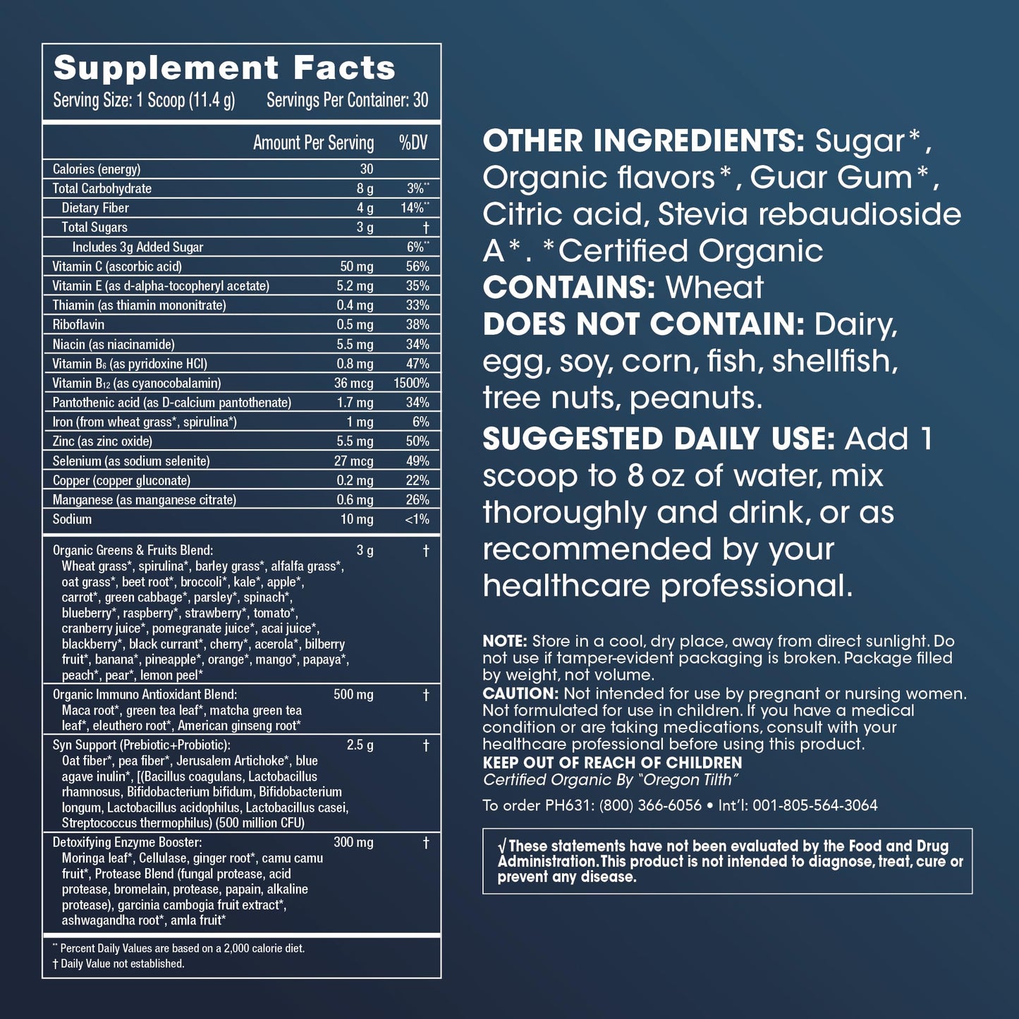 ProHealth Longevity Greens- Delicious Organic Healthy Greens for Energy & Aging ProHealthUS supplements