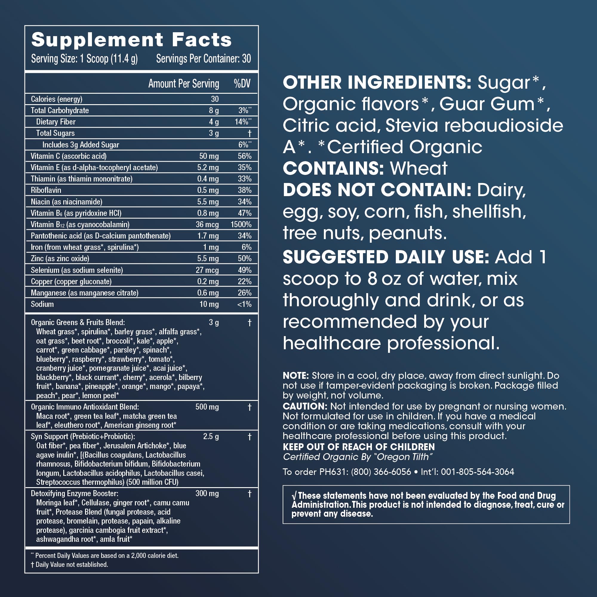 ProHealth Longevity Greens- Delicious Organic Healthy Greens for Energy & Aging ProHealthUS supplements