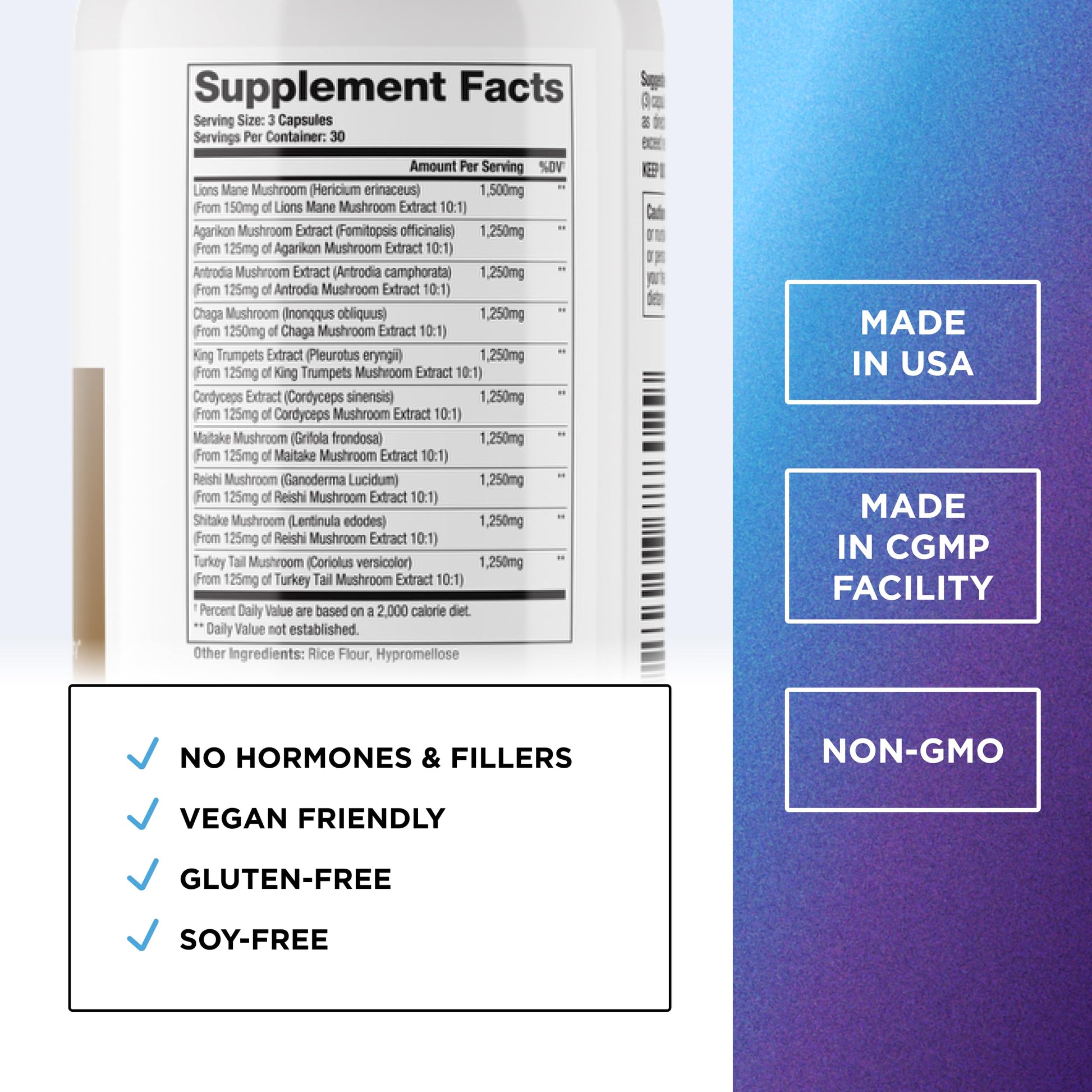 DR. EMIL NUTRITION 10 Mushroom Supplement for Mental Clarity, Focus & Immune Support - Functional Mushroom Nootropic Supplement with Lions Mane Extract, Cordyceps, Turkey Tail & More DR. EMIL NUTRITIONAu supplements