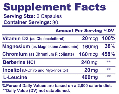 METFORMINA NATURAL - Fat & Glucose Metabolism Support - Dr Salomon (60 Capsules) Ni una dieta másUS supplements