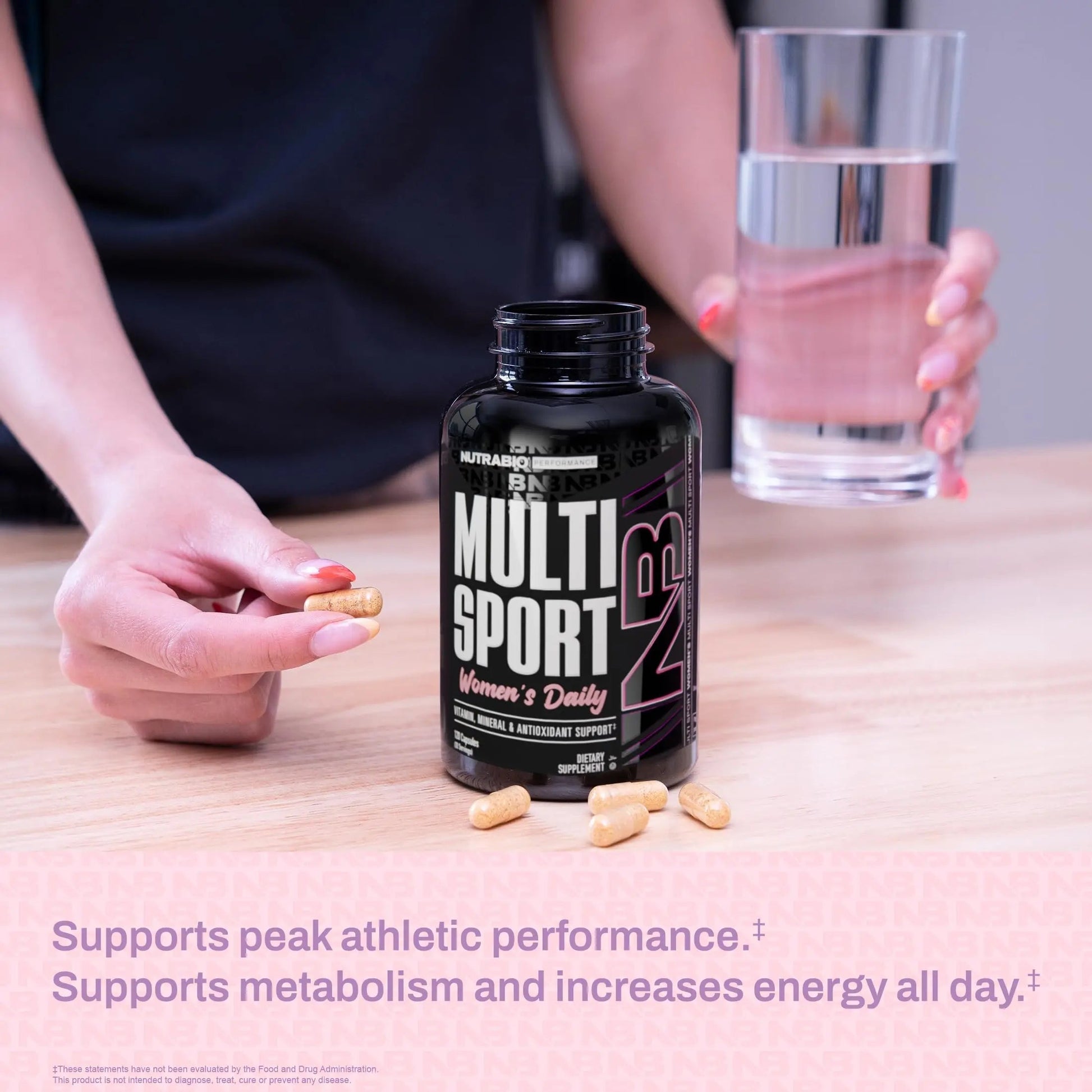 NutraBio Multisport for Women - Womens MultiVitamin - 33 Vitamins, Minerals, Micronutrients - Rich in Antioxidants NutraBioAu supplements