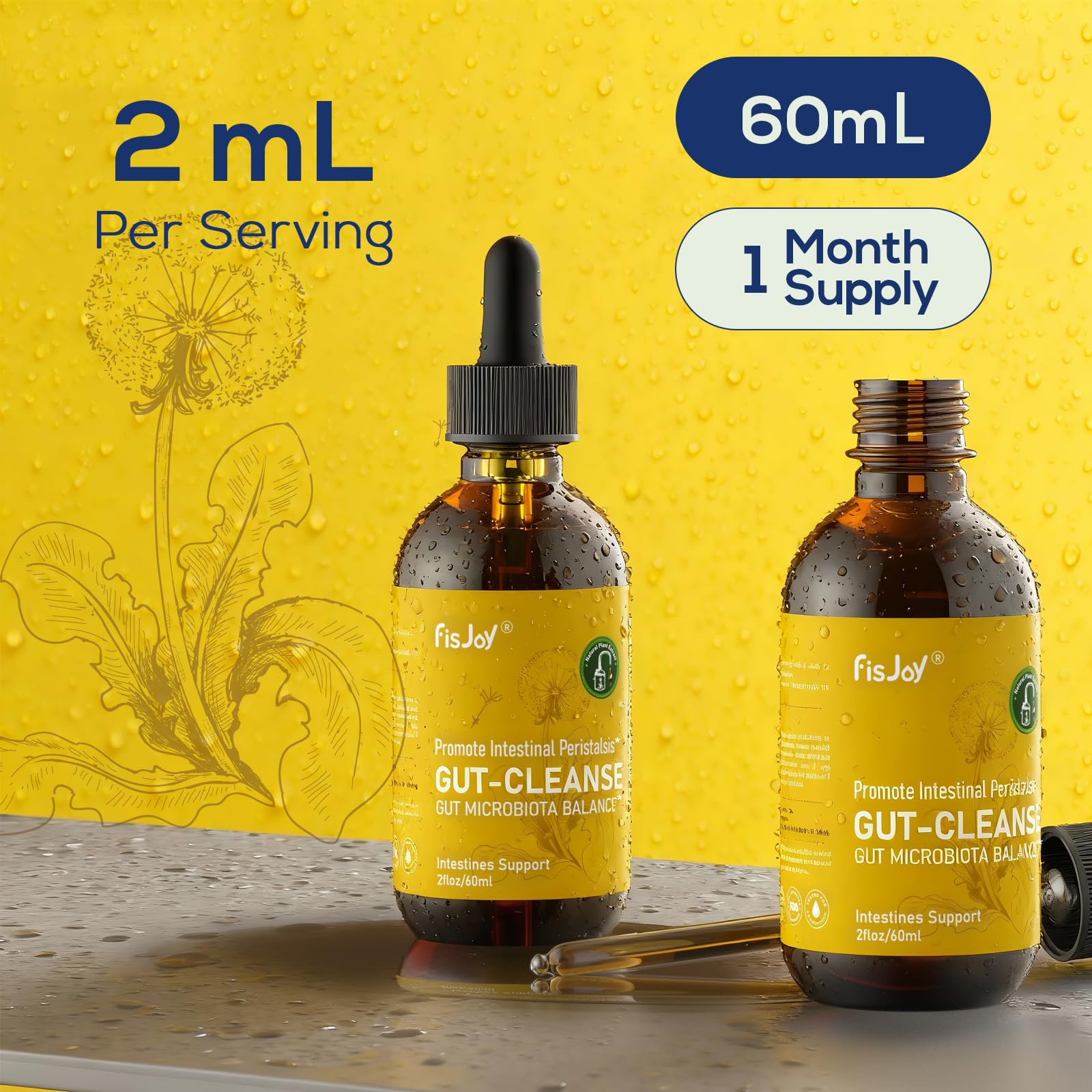 Fisjoy L-Carnitine & Herbal Liquid Drops – Gentle Daily Digestive Support with Pumpkin Seed, Clove & PAU D’Arco Extracts, Folate & Chromium, Vegan, Sugar-Free, 2 fl oz (60 mL) FisjoyAu supplements