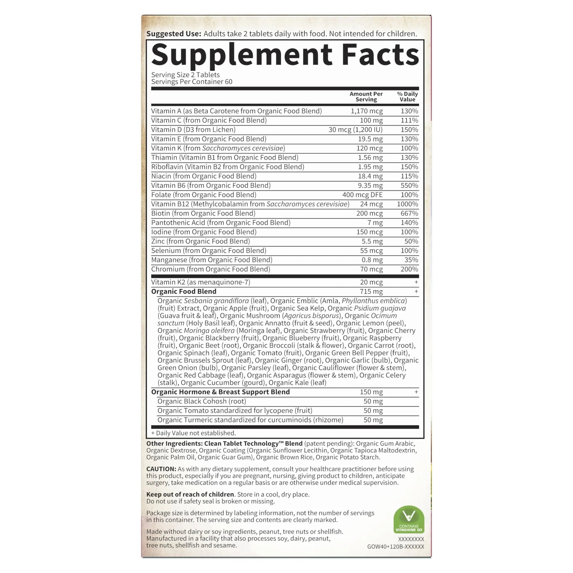 Garden of Life Multivitamin for Women 40 Plus, Organics Womens Vitamins, Hormone & Breast Health Support Blend Garden of LifeAu supplements