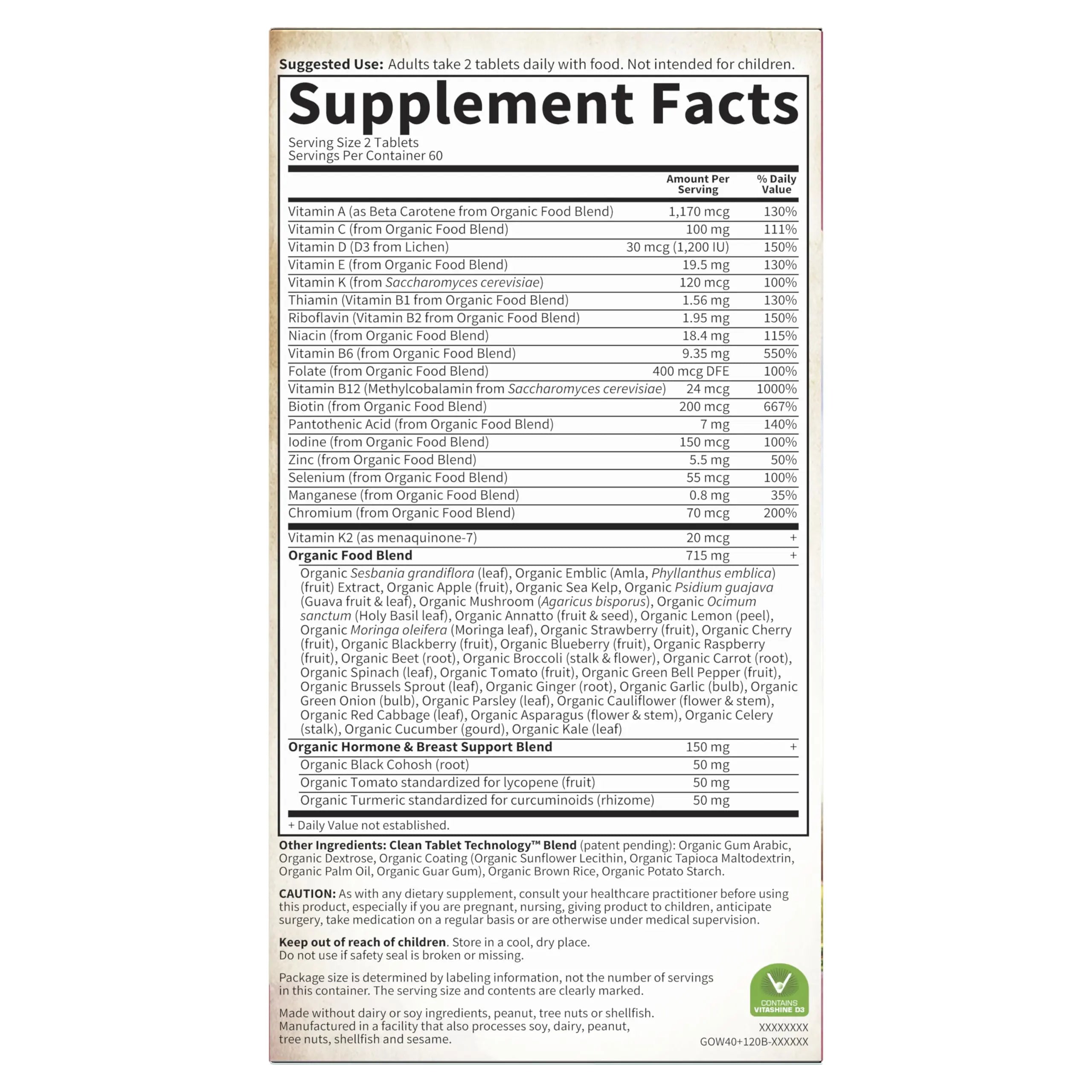 Garden of Life Multivitamin for Women 40 Plus, Organics Womens Vitamins, Hormone & Breast Health Support Blend Garden of LifeAu supplements
