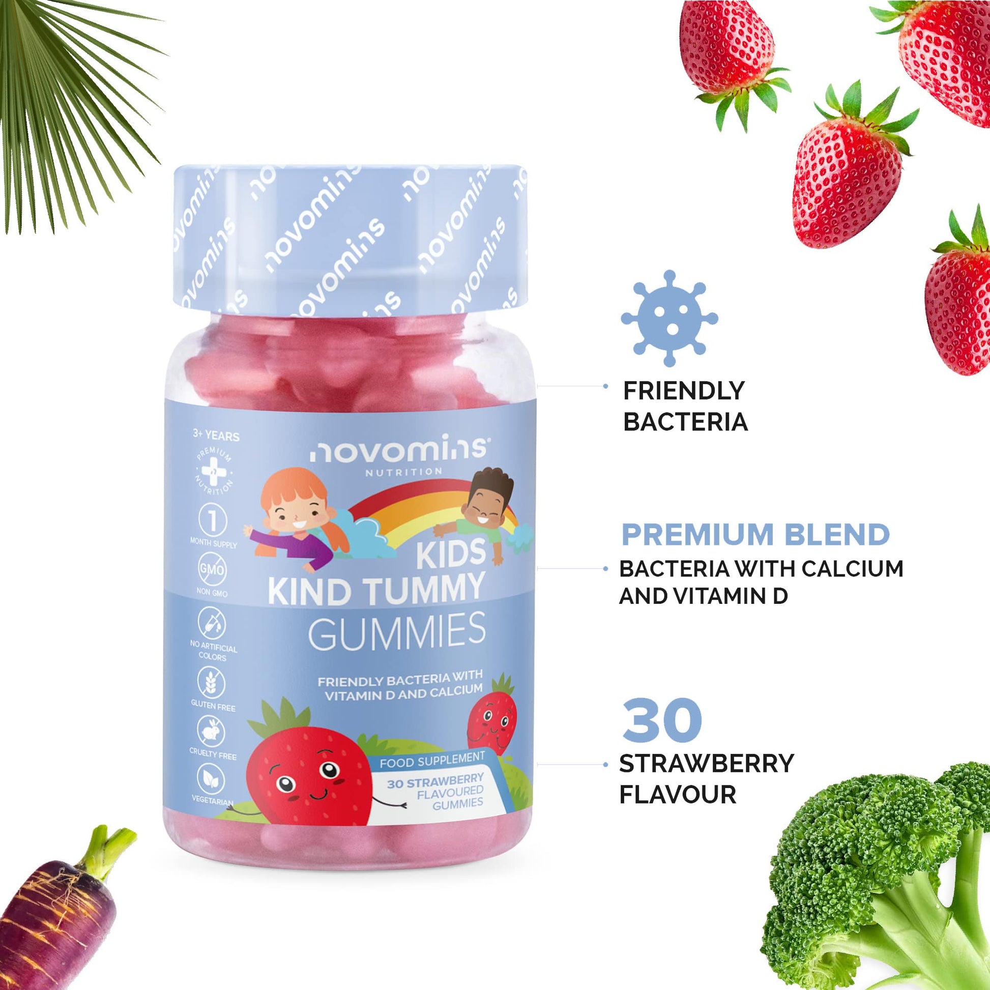 Kids Probiotic Gummies – Probiotics for Children – Kids Kind Tummy Gummies novominsUS supplements