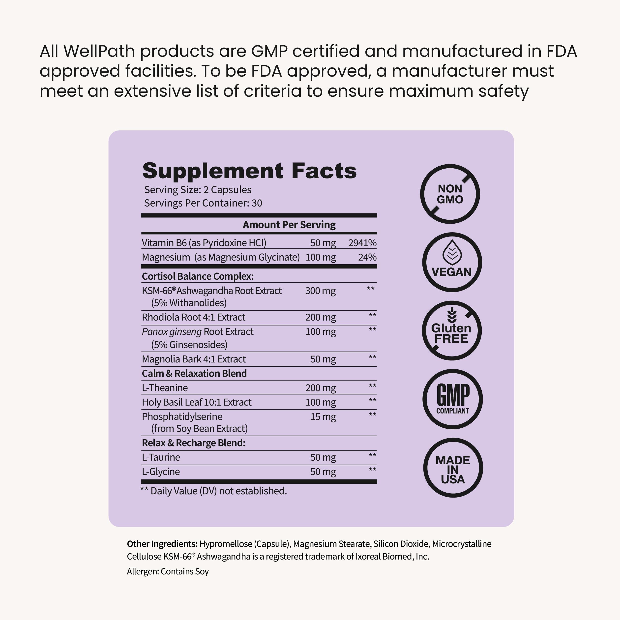 WellPath Soothe Cortisol Manager - Cortisol Supplements for Women with KSM-66® Ashwagandha & L-Theanine - Stress Support, Detox - 11-in-1 Complex, Vegan, Made in USA, Non-GMO, 60 Ct WellPathAu supplements