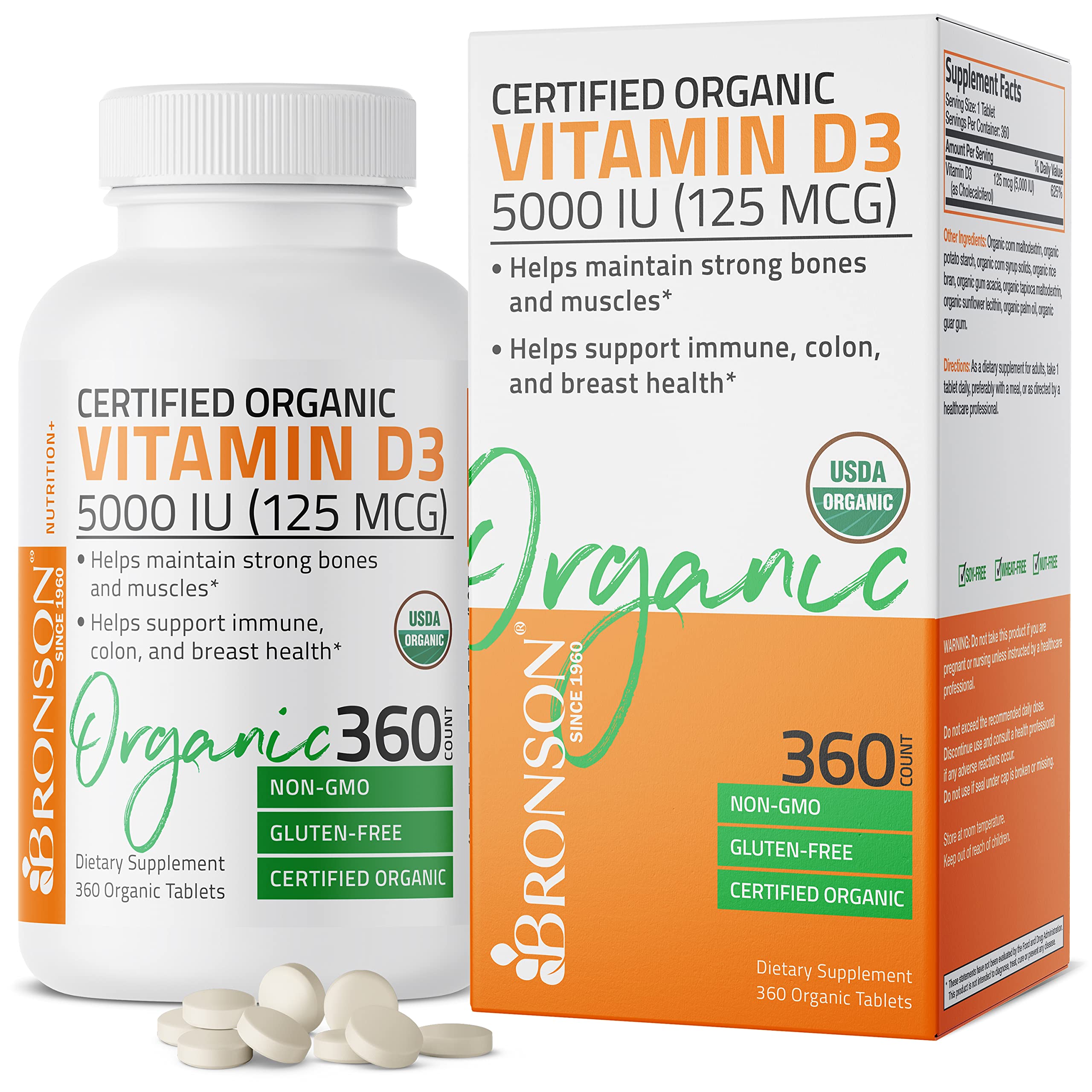 Bronson Vitamin D3 5,000 IU (1 Year Supply) for Immune Support, Healthy Muscle BronsonAu supplements
