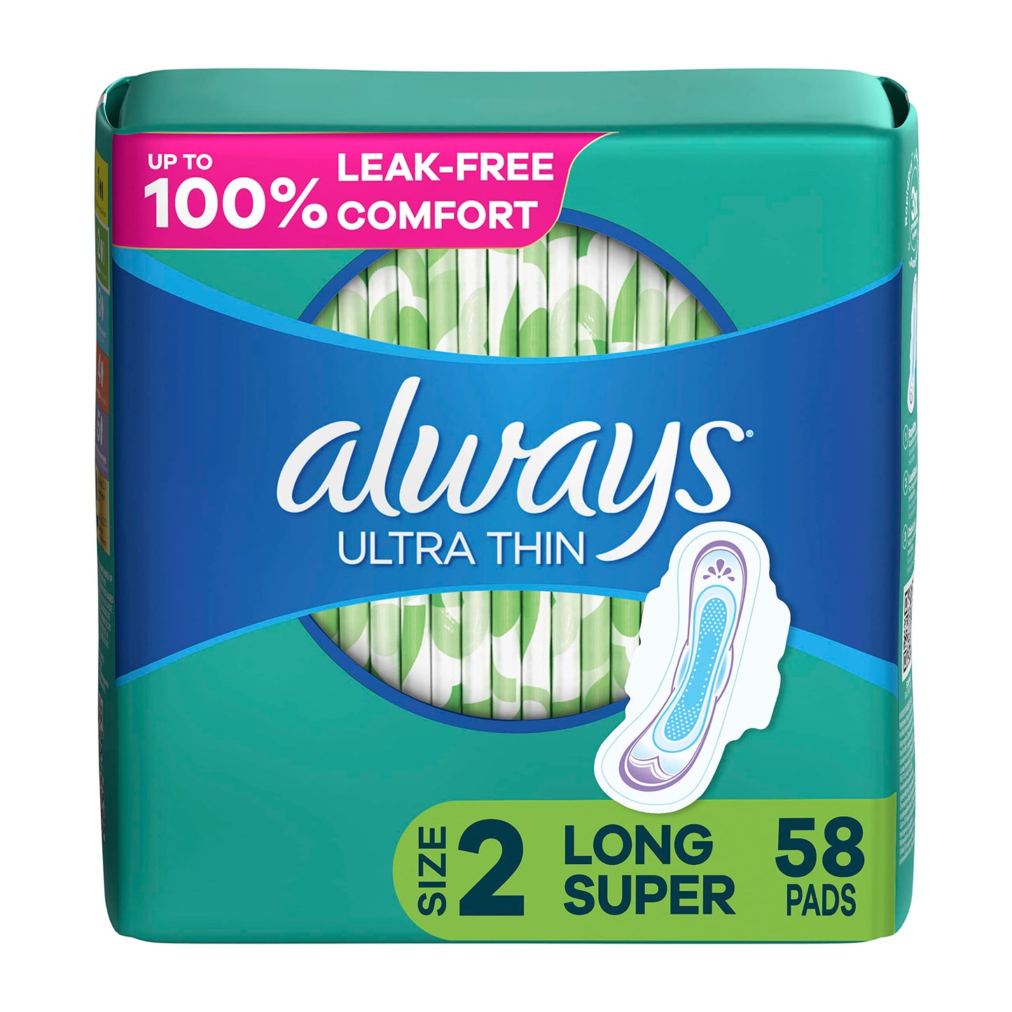 Always Ultra Thin Feminine Pads For Women, Size 2 Long Super Absorbenc AlwaysUS supplements