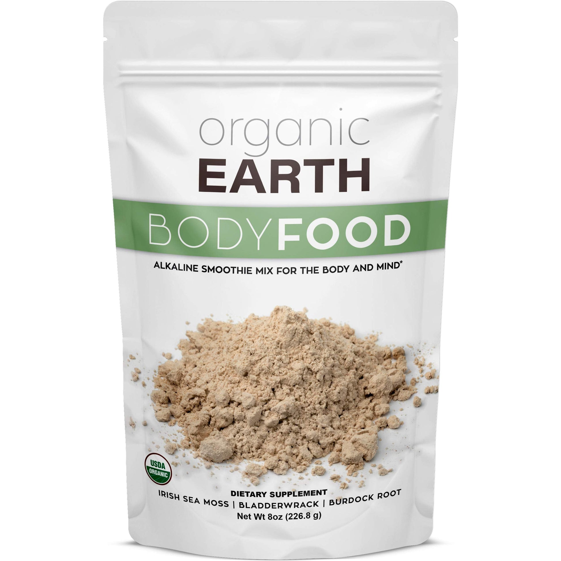 Organic Earth Irish Sea Moss Powder 8oz - Wildcrafted Sea Moss Organic with Bladderwrac Organic EarthUS supplements