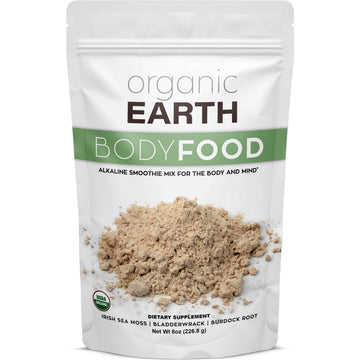 Organic Earth Irish Sea Moss Powder 8oz - Wildcrafted Sea Moss Organic with Bladderwrac Organic EarthUS supplements