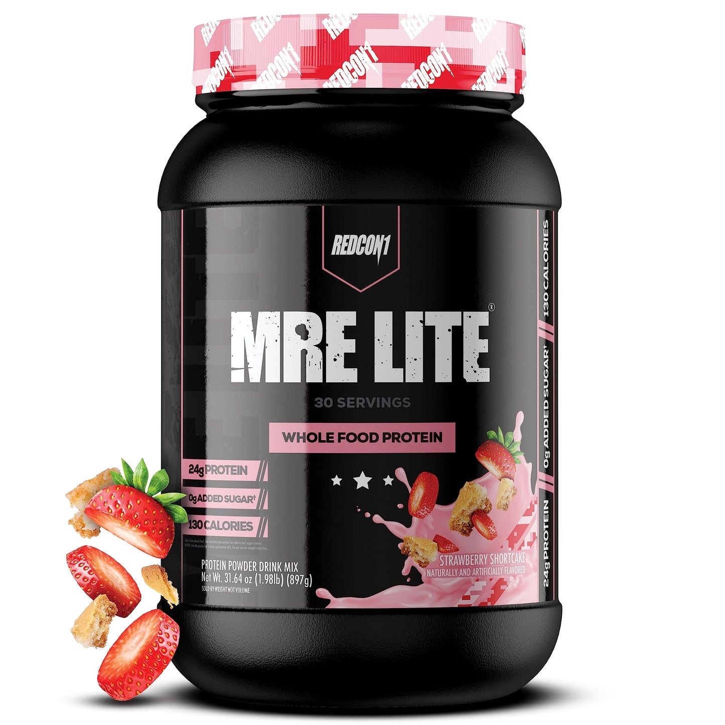REDCON1 MRE Lite Whole Food Protein Powder, Strawberry Shortcake - Low Carb & Whey REDCON1US supplements