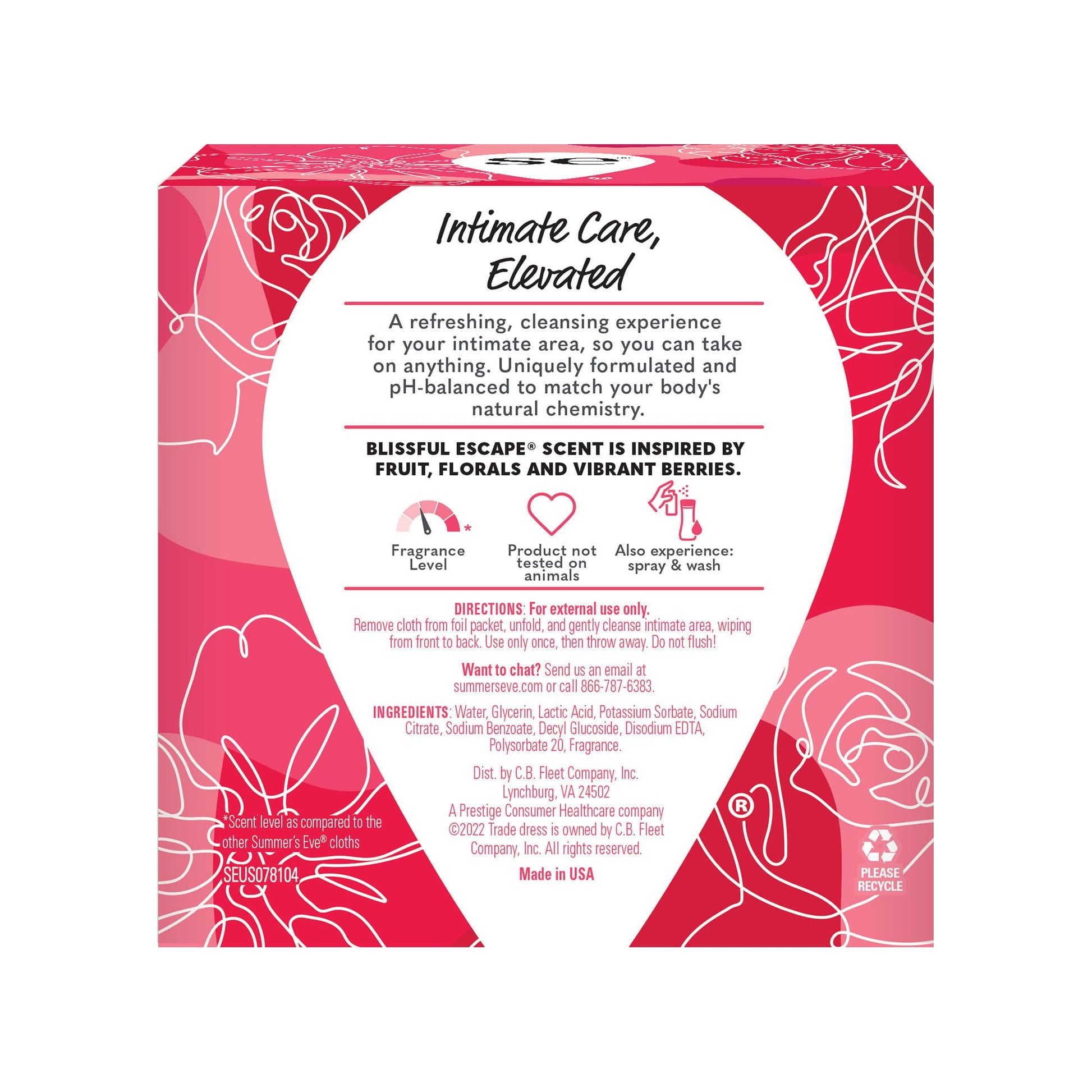 Summer's Eve Blissful Escape Daily Refreshing Feminine Wipes, Removes Summer's EveUS supplements