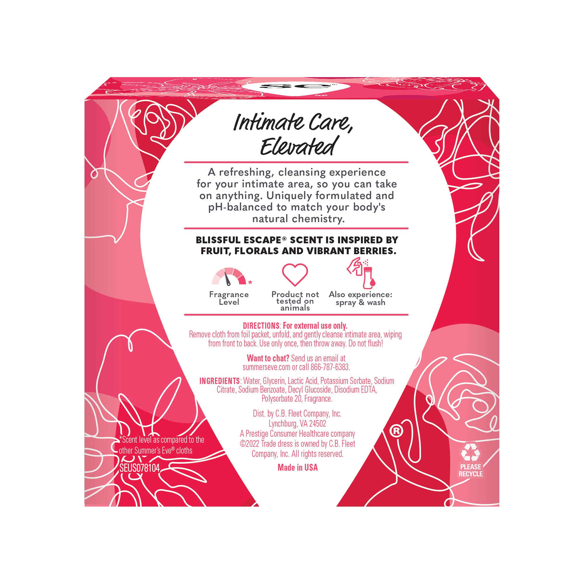 Summer's Eve Blissful Escape Daily Refreshing Feminine Wipes, Removes Summer's EveUS supplements