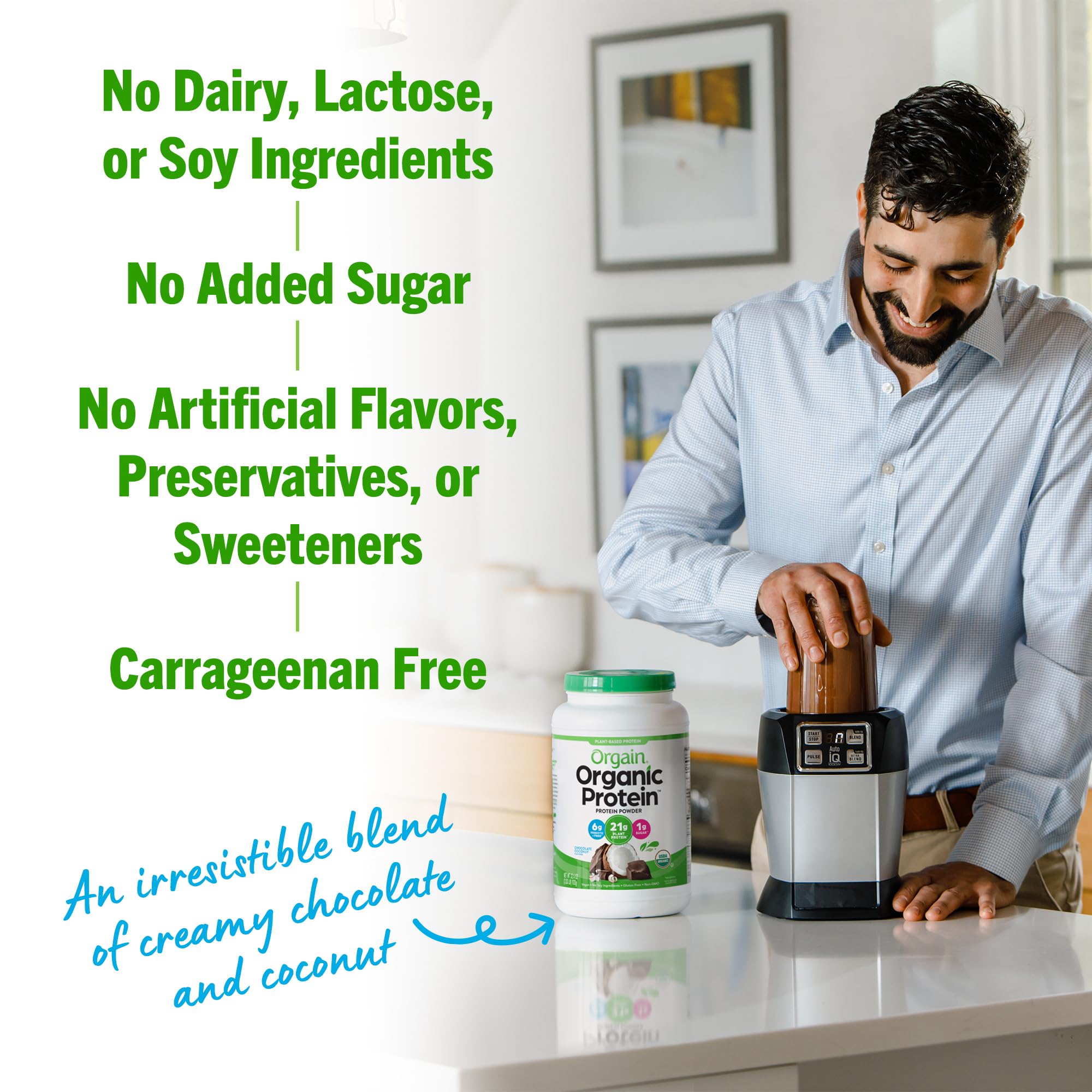 Orgain Organic Vegan Protein Powder, Chocolate Coconut - 21g of Plant Based Protein OrgainUS supplements