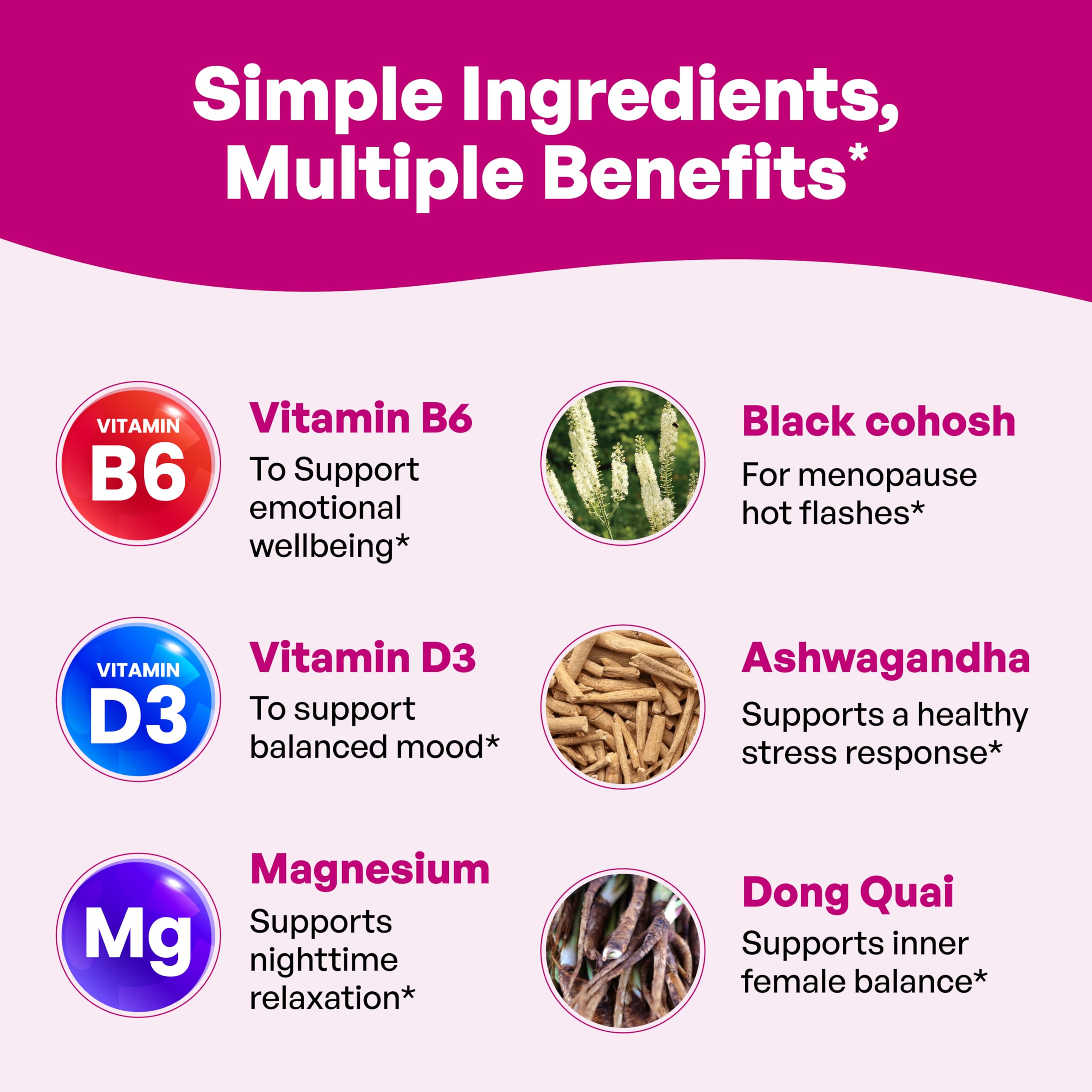 Complete Menopause Support Supplement For Women | With Ashwagandha, Black Cohosh, Dong Quai & Muira Puama | Helps Easing Hot Flashes, Night Sweats, Mood Swings, Hormone Balance & Harmony | 60 Capsules Sandhu'sAu supplements