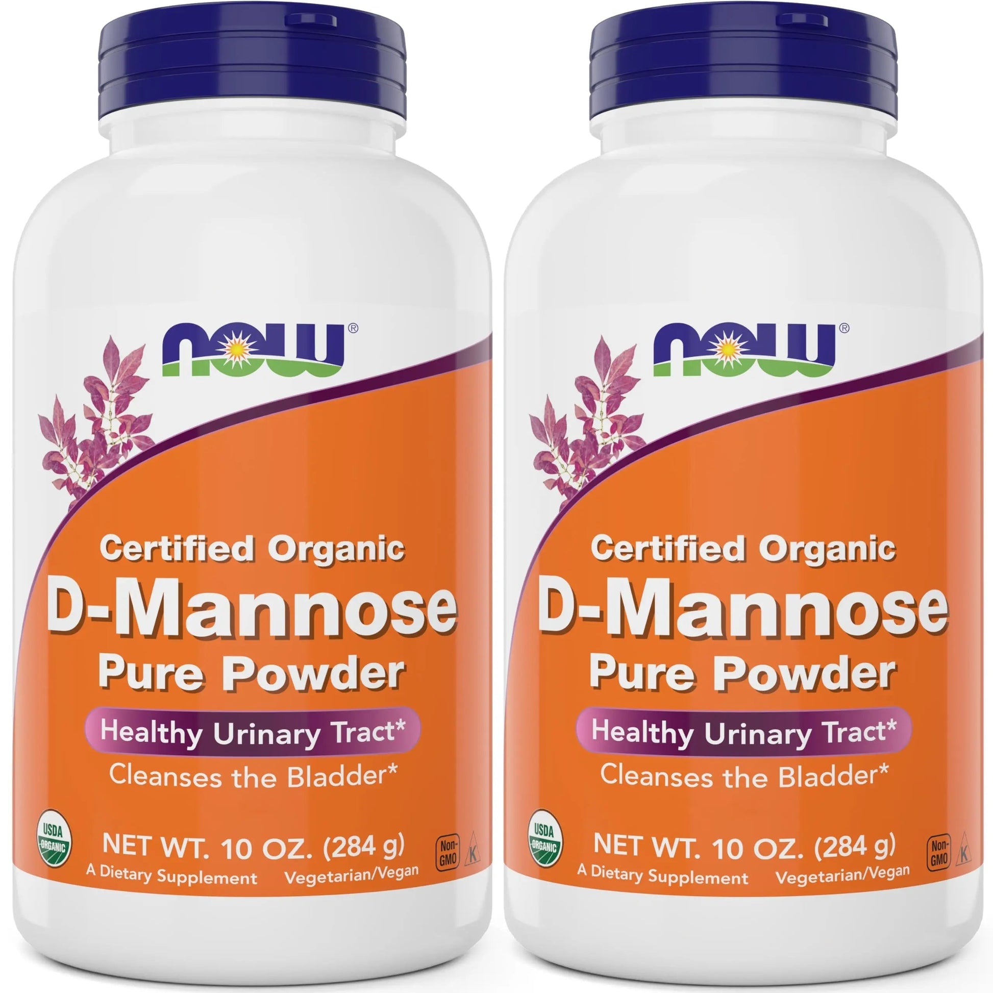 NOW Foods Pure, Organic D-Mannose 10 oz Powder (Pack of 2) - Bladder Cleanse and Urinary Tract Health Supplement - Non-GMO - Vegan Friendly - 2000mg / 2 Grams per Serving NOW FoodsAu supplements