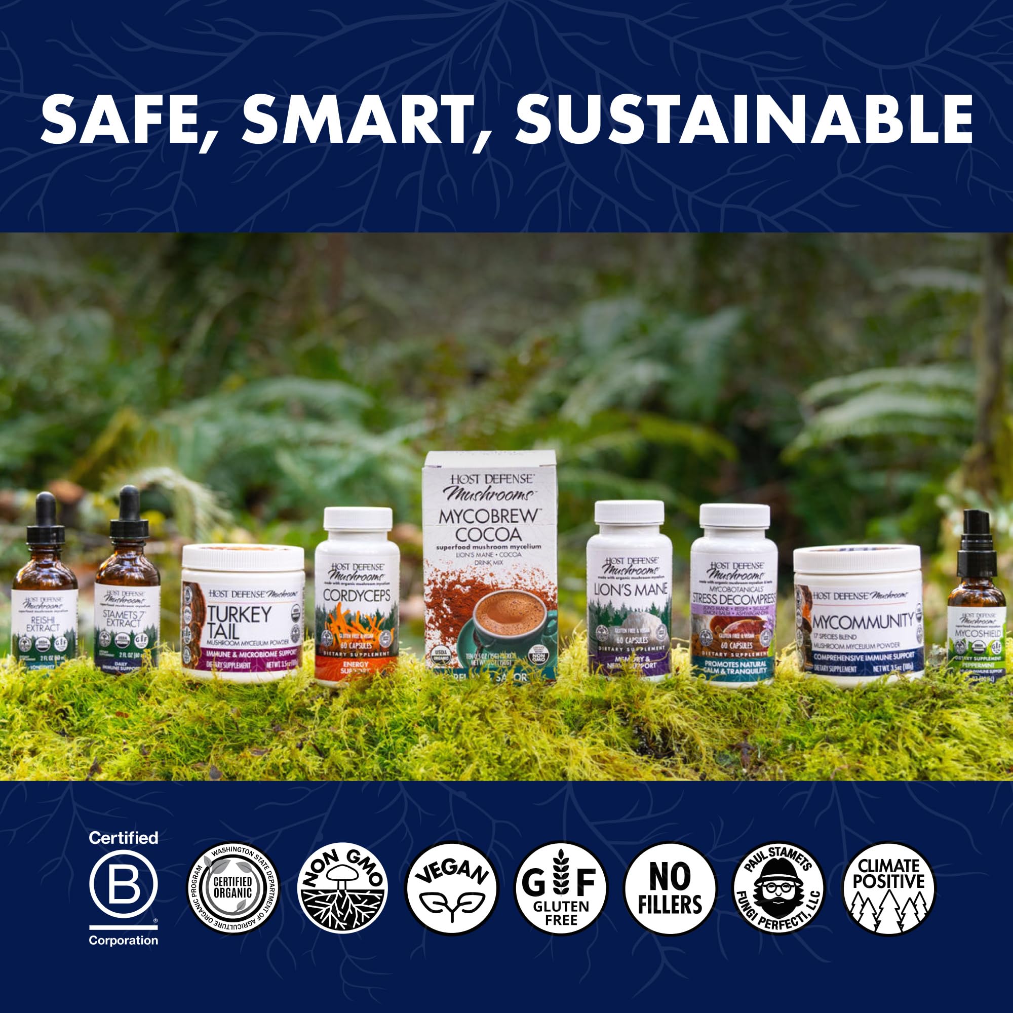 Host Defense Mushrooms Lion's Mane - Brain Health Support Supplement for Focus & Memory Function - Immune & Nervous System Support Supplement- 30 Capsules Host DefenseAu supplements