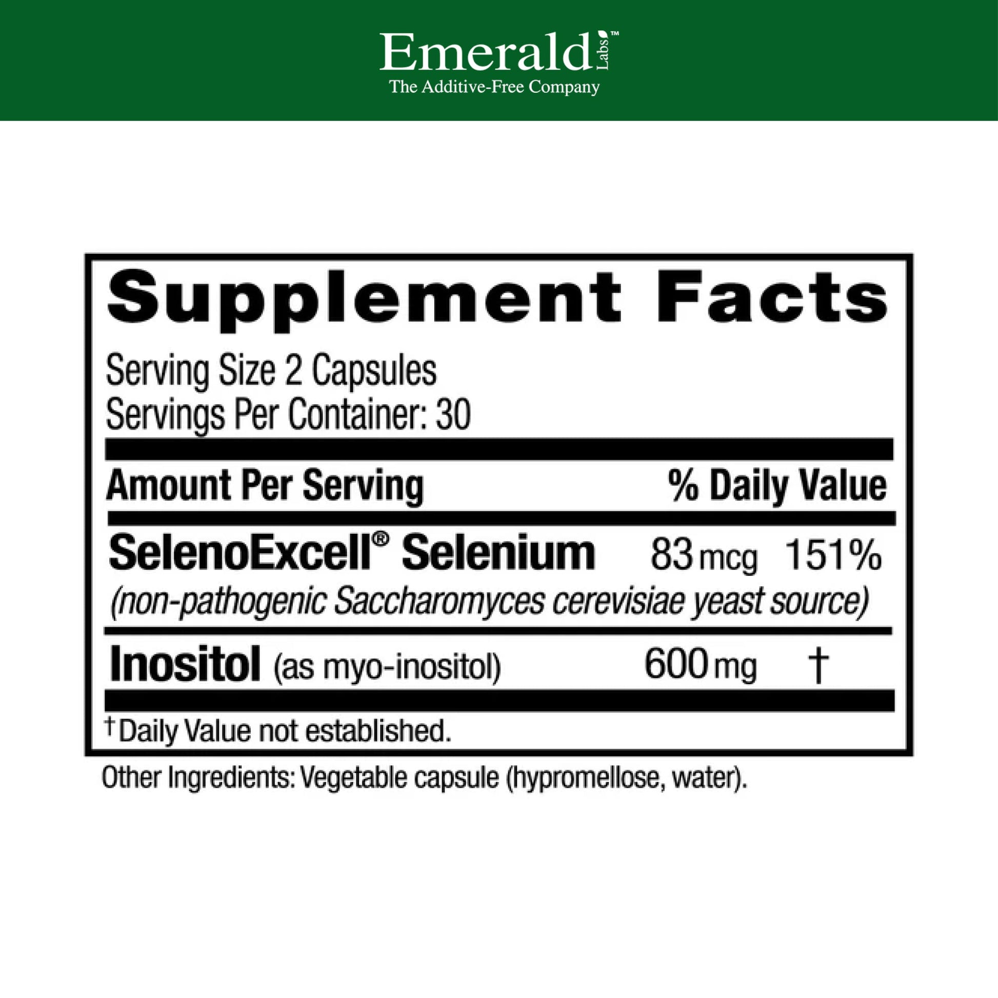 Emerald Labs HashiMune Health - Vegan Thyroid & Immune Support Supplement - Includes SelenoExcell Selenium & Myo-Inositol - 60 Vegetable Capsules (30-Day Supply) EMERALD LABSAu supplements