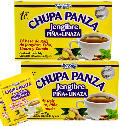 Tea CHUPA Panza, Tea Based ONGINGER Root, PINNEAPPLE, Flaxseed & Cinnamon GN+VidaUS supplements