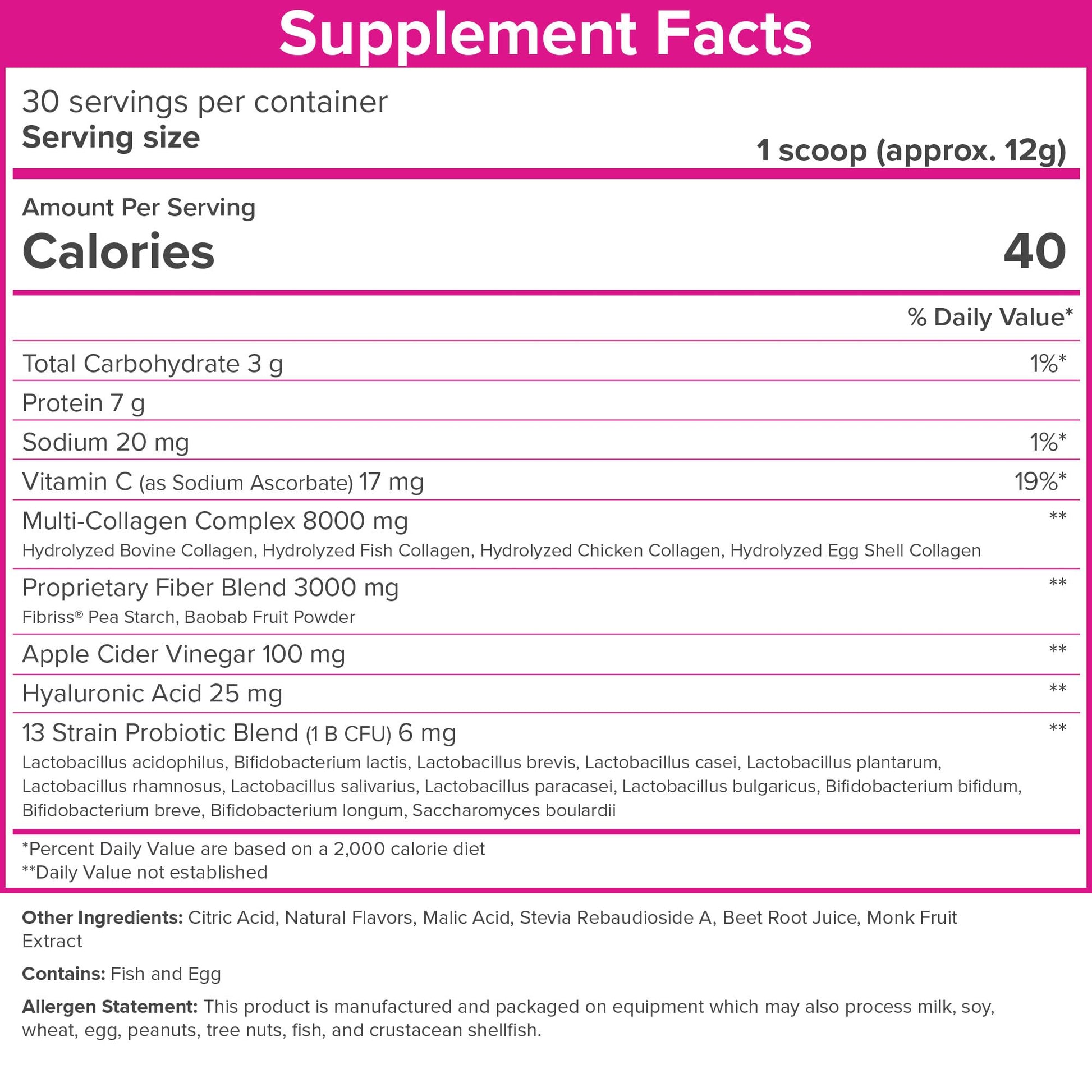 SkinnyFit Super Youth Tropical Punch Multi-Collagen Peptides + Probiotics, Baobab Fiber SkinnyFitUS supplements