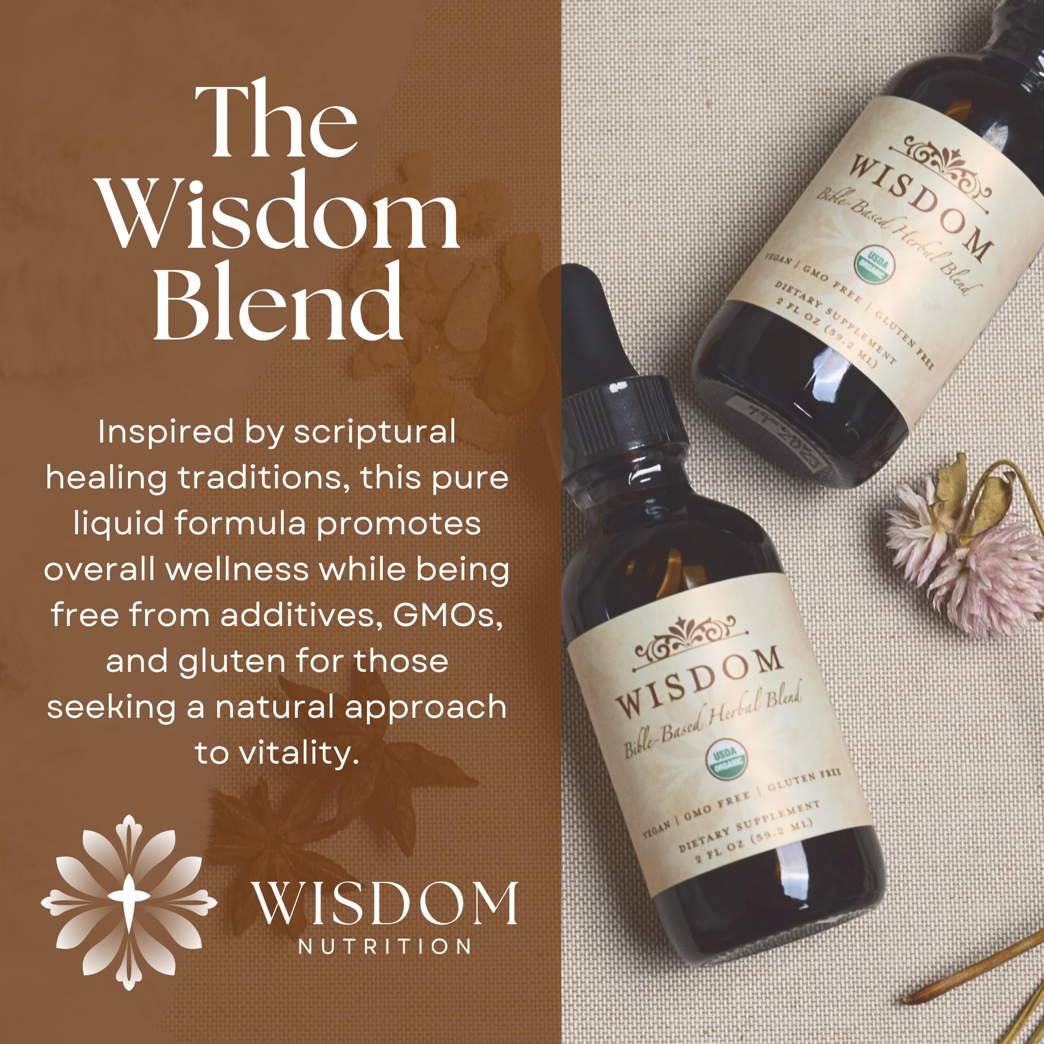 Organic Turmeric, Frankincense and Myrrh – Herbal Supplement Blend for Energy, Detox, Focus, Immunity & Stress – Non-GMO Vegan Tonic with Milk Thistle – Wisdom Bible Based Blend – 2oz Liquid Drops Wisdom NutritionAu supplements