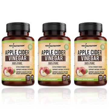 Apple Cider Vinegar 1500mg, 100% Organic, Pure & Raw - Healthy Digestion Key NutritionUS supplements