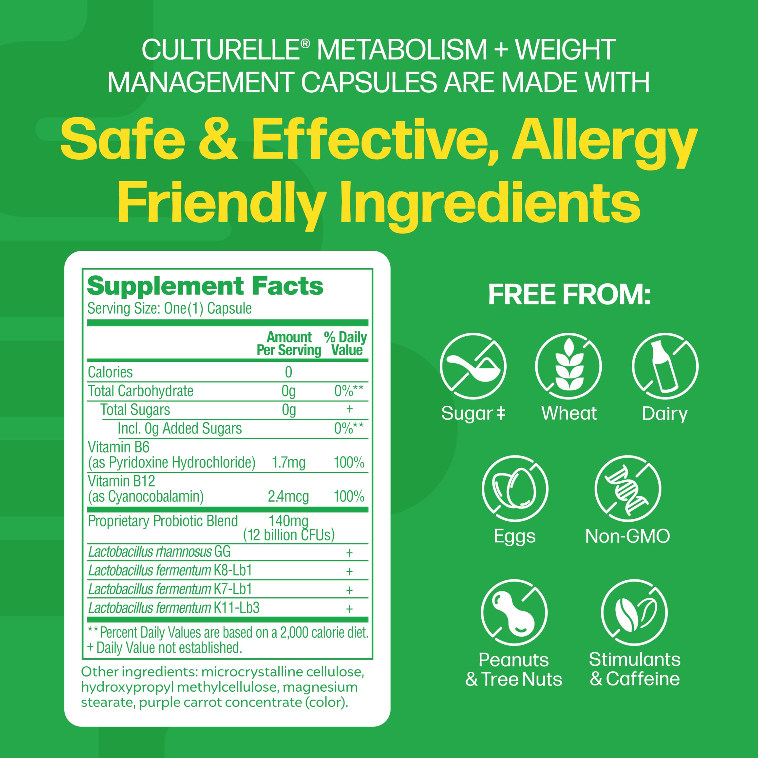 Culturelle Metabolism + Weight Management with SlimBiotics® Probiotic Capsules – 30 Count – Helps Safely Manage Weight - Promotes Healthy Metabolism and Physical & Mental Energy CulturelleAu supplements