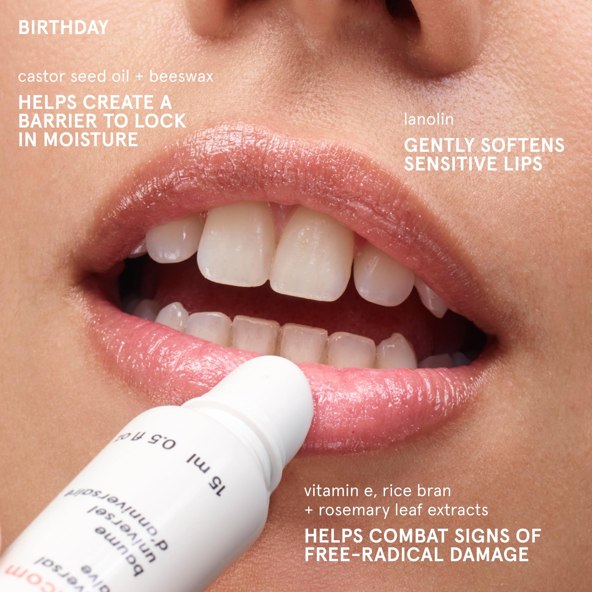 Glossier Balm Dotcom Hydrating Lip Balm - Universal Salve, Up to 12Hr Moisture - Lanolin, Beeswax & Castor Oil for Dry Lips, Cuticles & Skin - Birthday, Clear Soft Shimmer, 15ml GlossierAu supplements